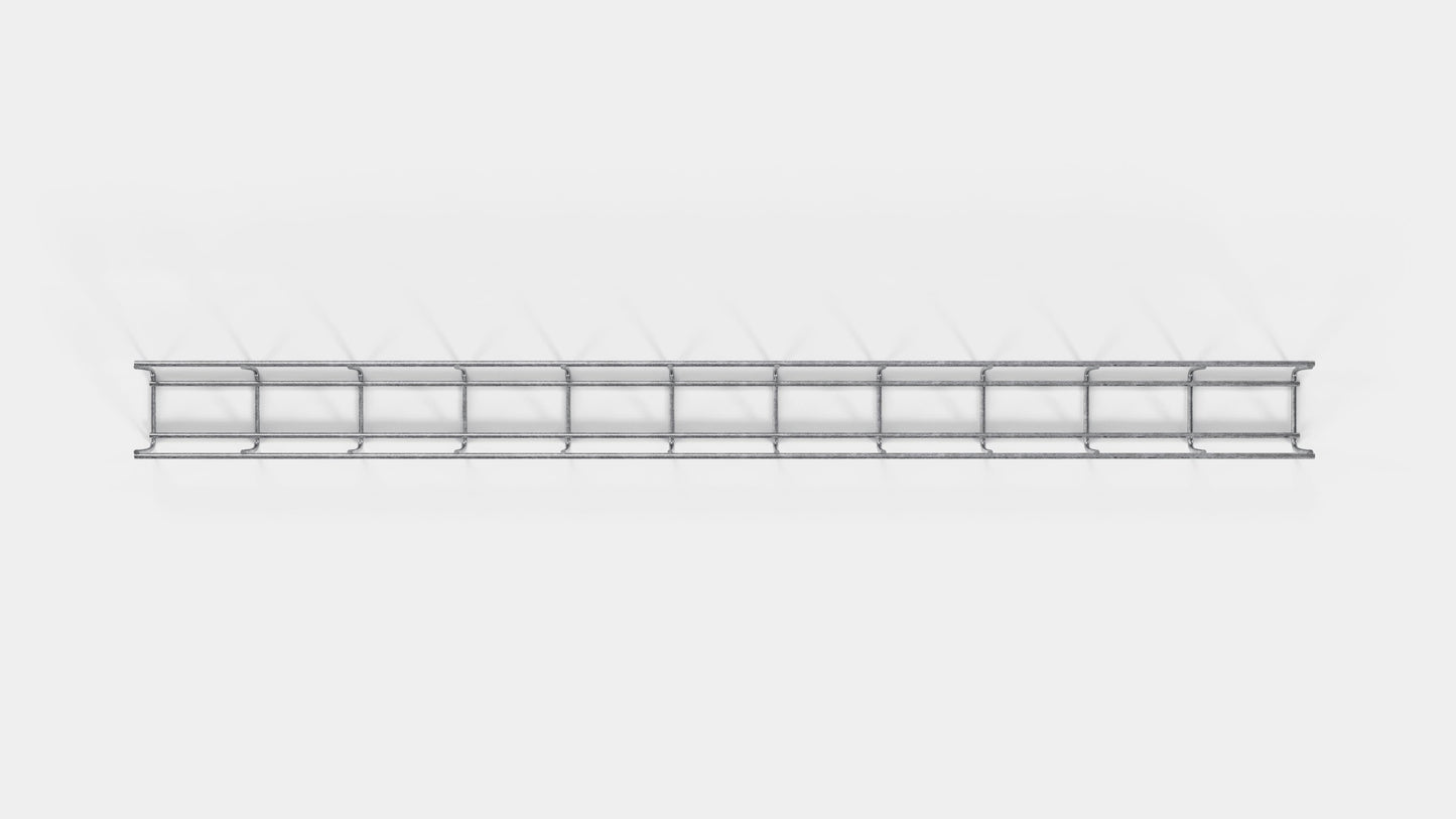 Cable duct height 110 cm, depth 5 cm, mesh size 5 x 10 cm