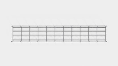 Cable duct height 110 cm, depth 5 cm, mesh size 5 x 10 cm