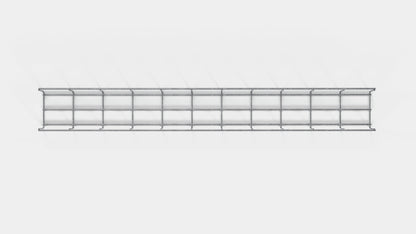 Cable duct height 110 cm, depth 5 cm, mesh size 5 x 10 cm