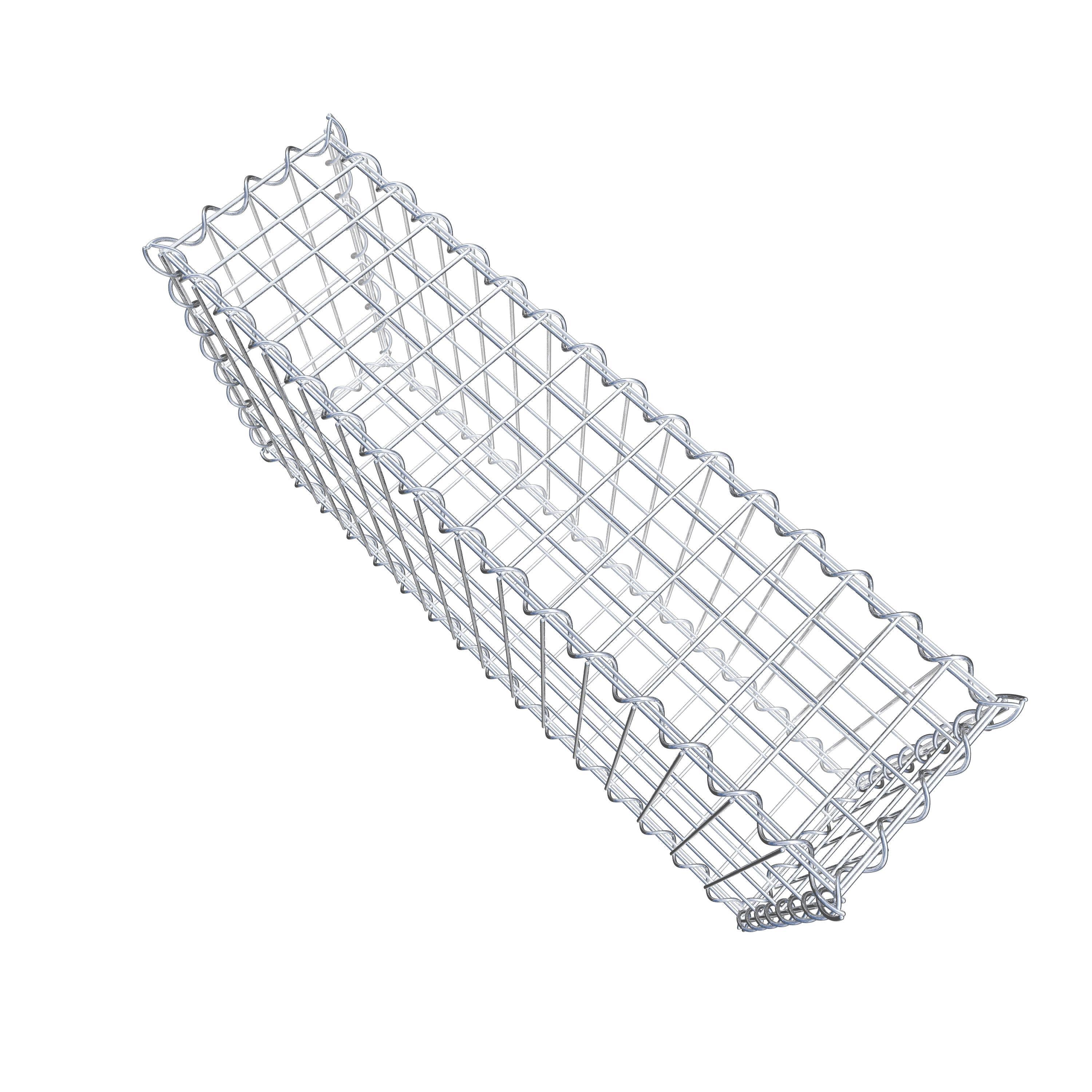 Gabion 80 cm x 40 cm x 20 cm (L x H x D), maskestørrelse 5 cm x 10 cm, spiral