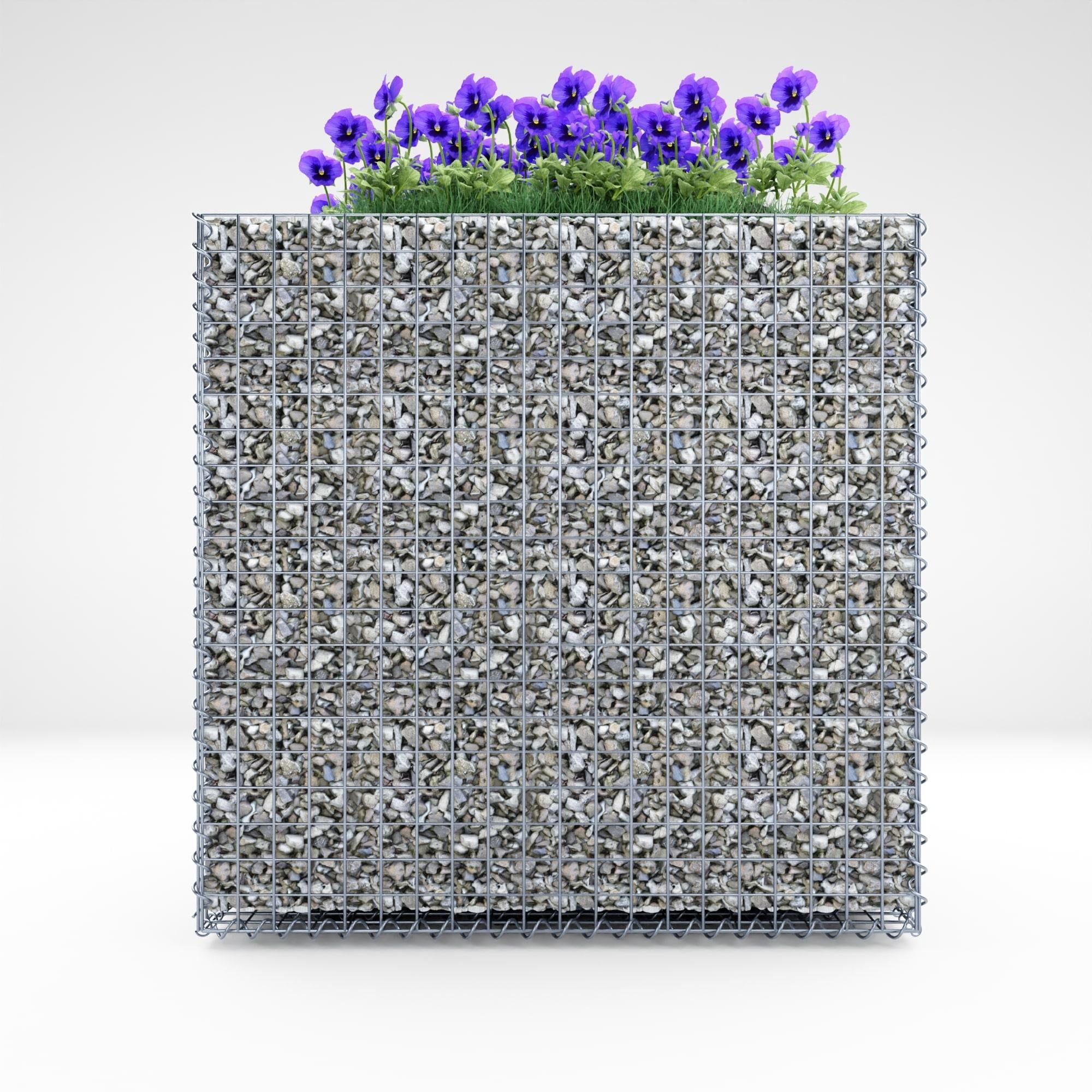 Raised bed square 100 cm x 100 cm x 60 cm (L x H x D), mesh size 5 x 5 cm, wall thickness 10 cm