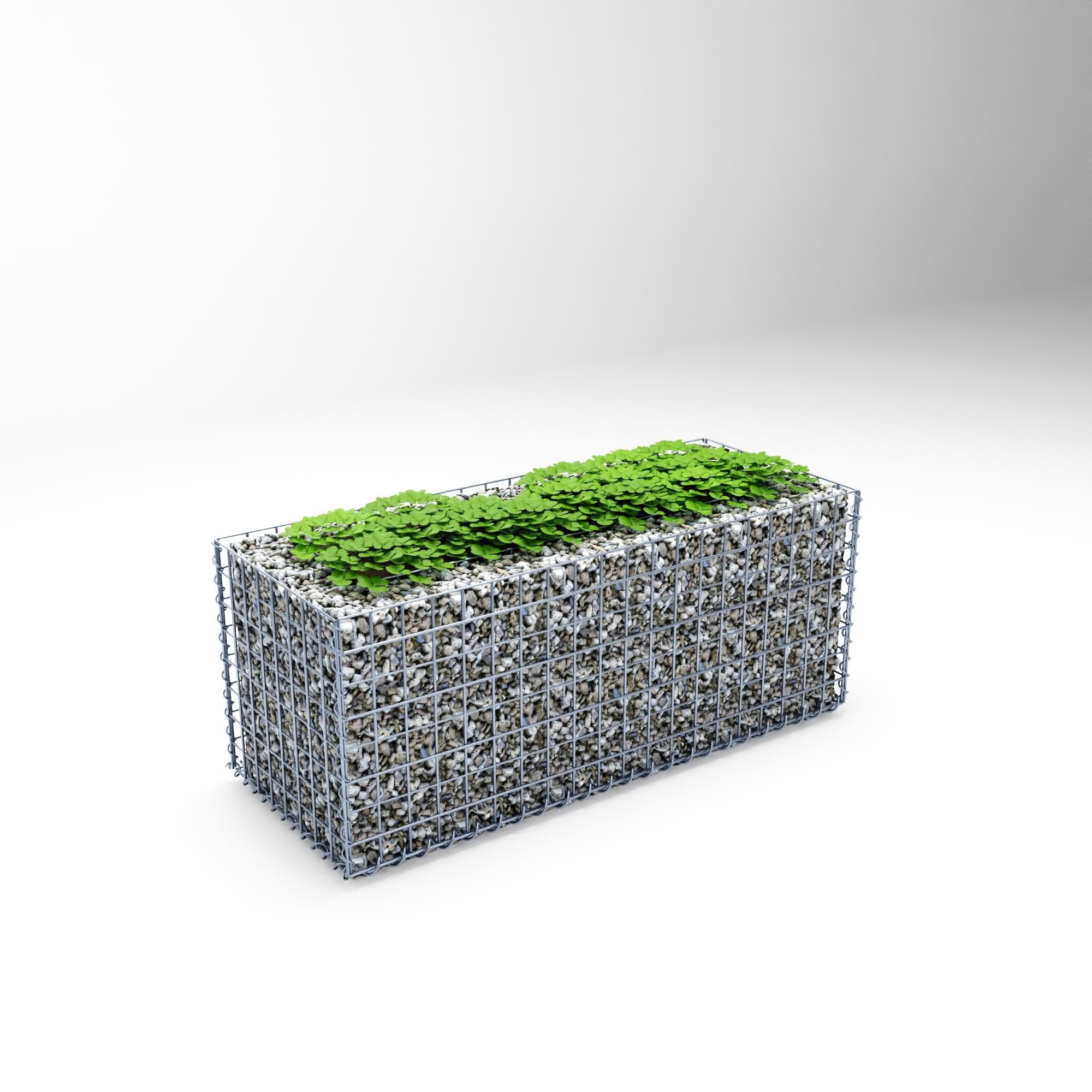 Raised bed square 100 cm x 40 cm x 40 cm (L x H x D), mesh size 5 x 5 cm, wall thickness 10 cm