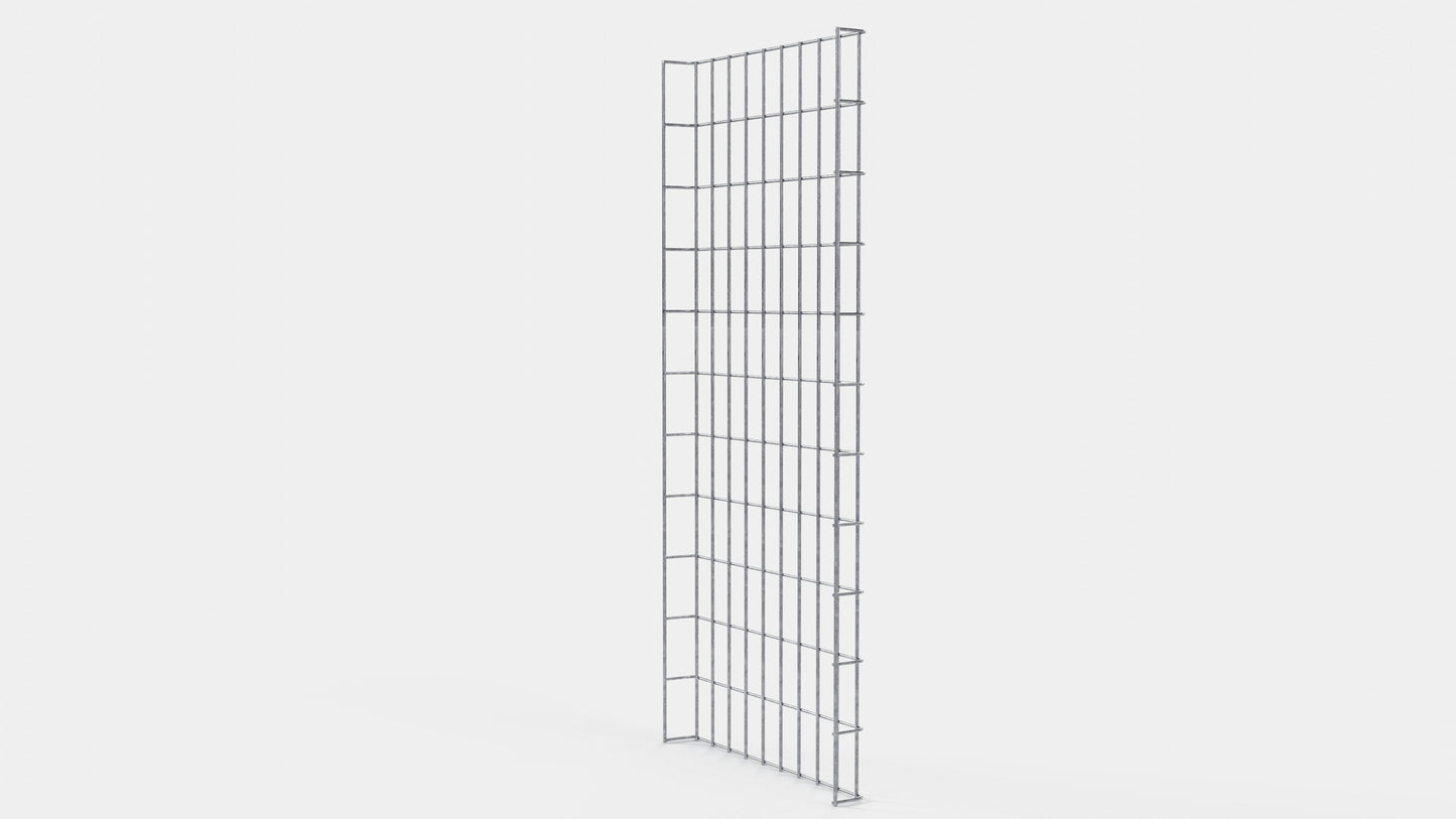 Cable duct height 110 cm, depth 5 cm, mesh size 5 x 10 cm