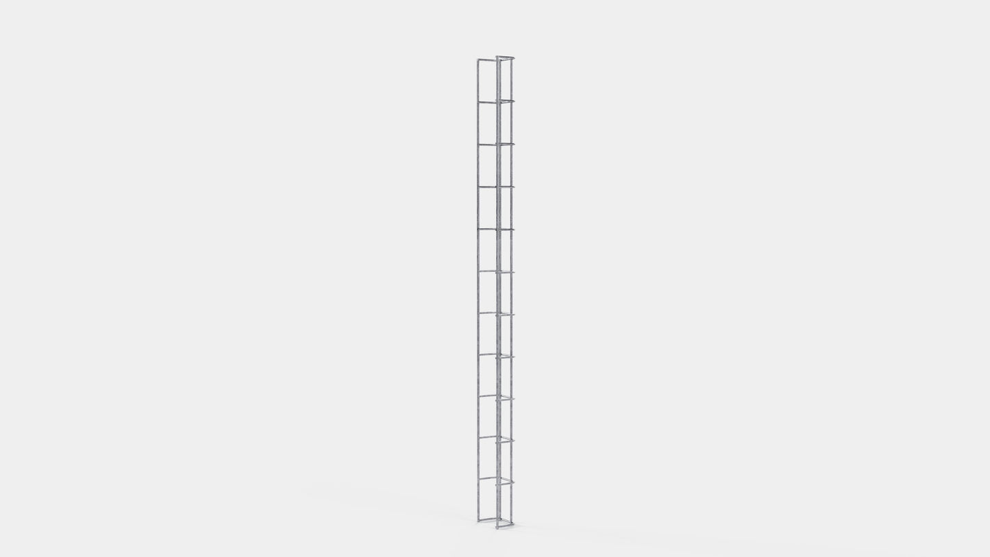 Cable duct height 110 cm, depth 5 cm, mesh size 5 x 10 cm