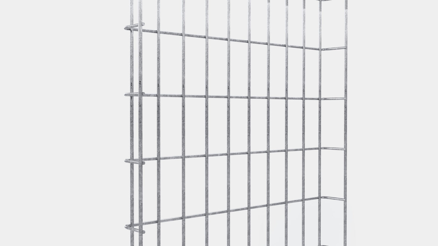 Cable duct height 110 cm, depth 5 cm, mesh size 5 x 10 cm