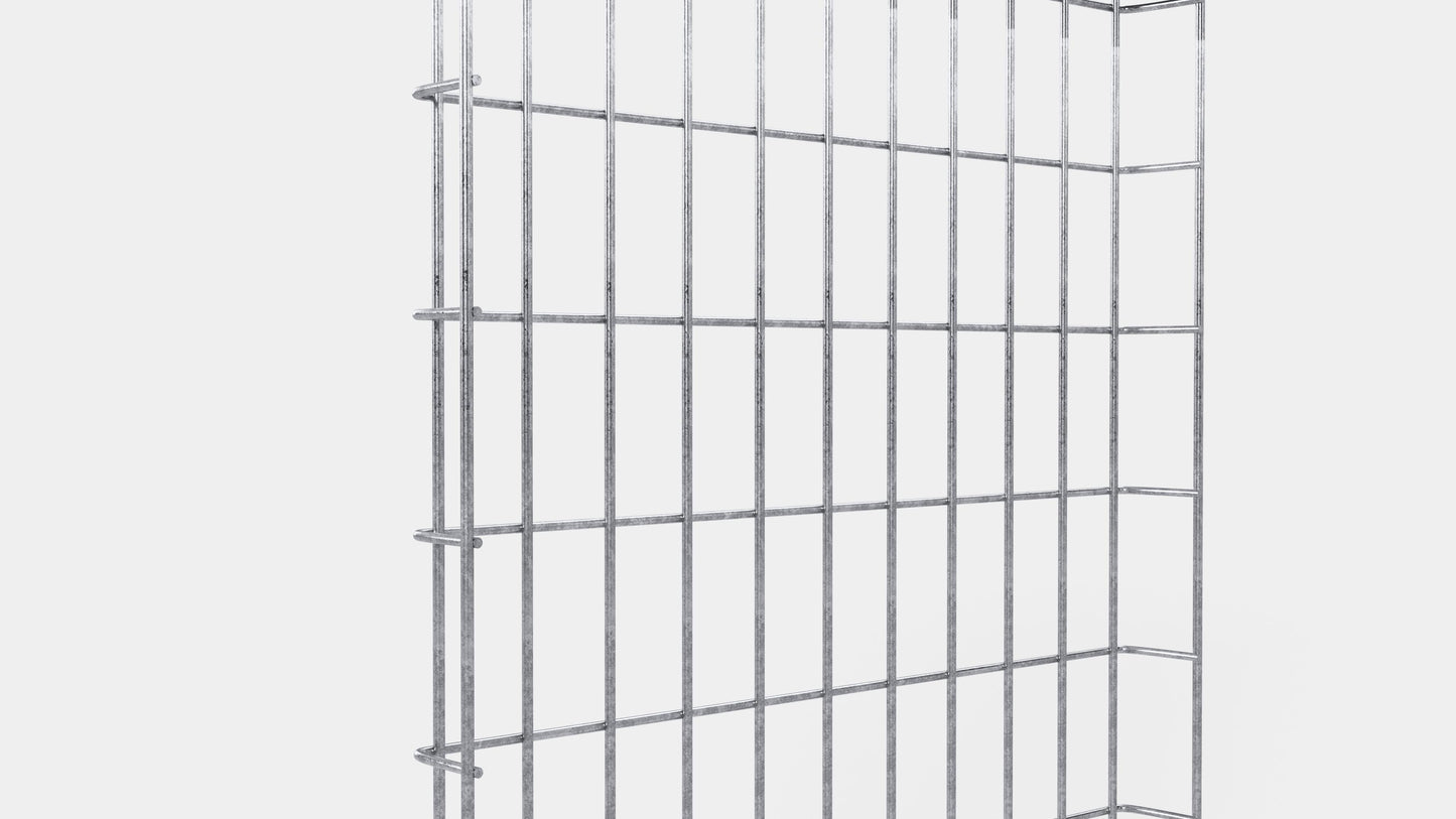 Cable duct height 110 cm, depth 5 cm, mesh size 5 x 10 cm