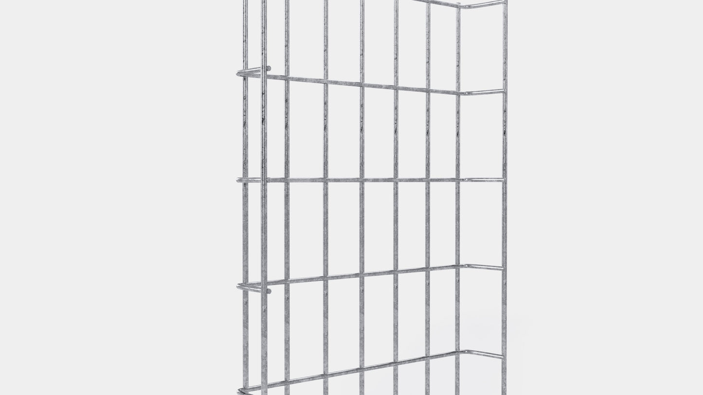 Lunghezza canalina 29 cm, profondità 5 cm, dimensione maglia 5 x 10 cm