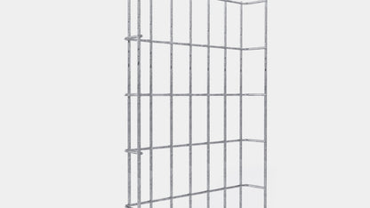 Lunghezza canalina 29 cm, profondità 5 cm, dimensione maglia 5 x 10 cm