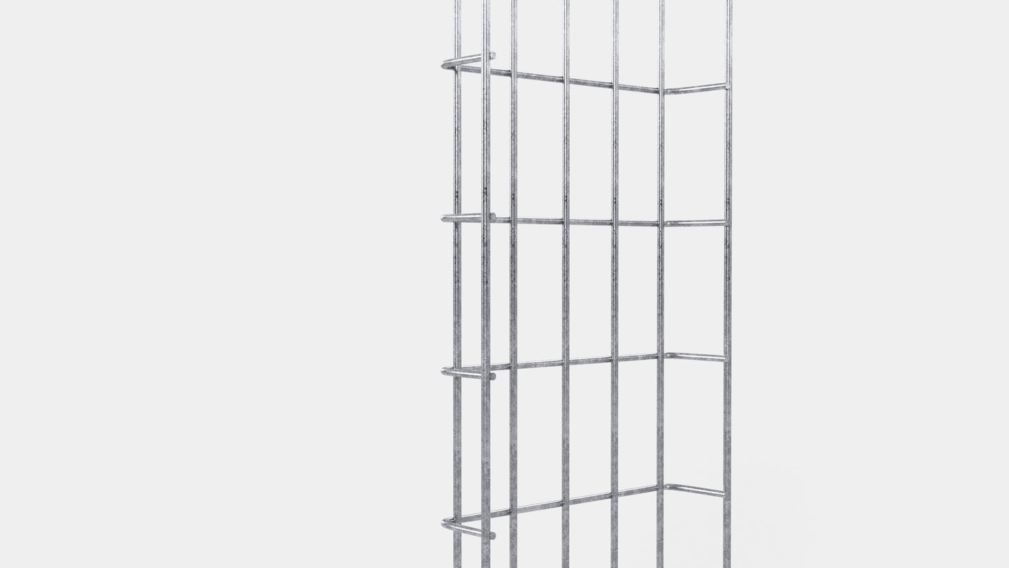 Cable duct height 110 cm, depth 5 cm, mesh size 5 x 10 cm