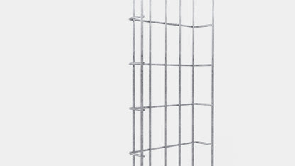 Cable duct height 110 cm, depth 5 cm, mesh size 5 x 10 cm