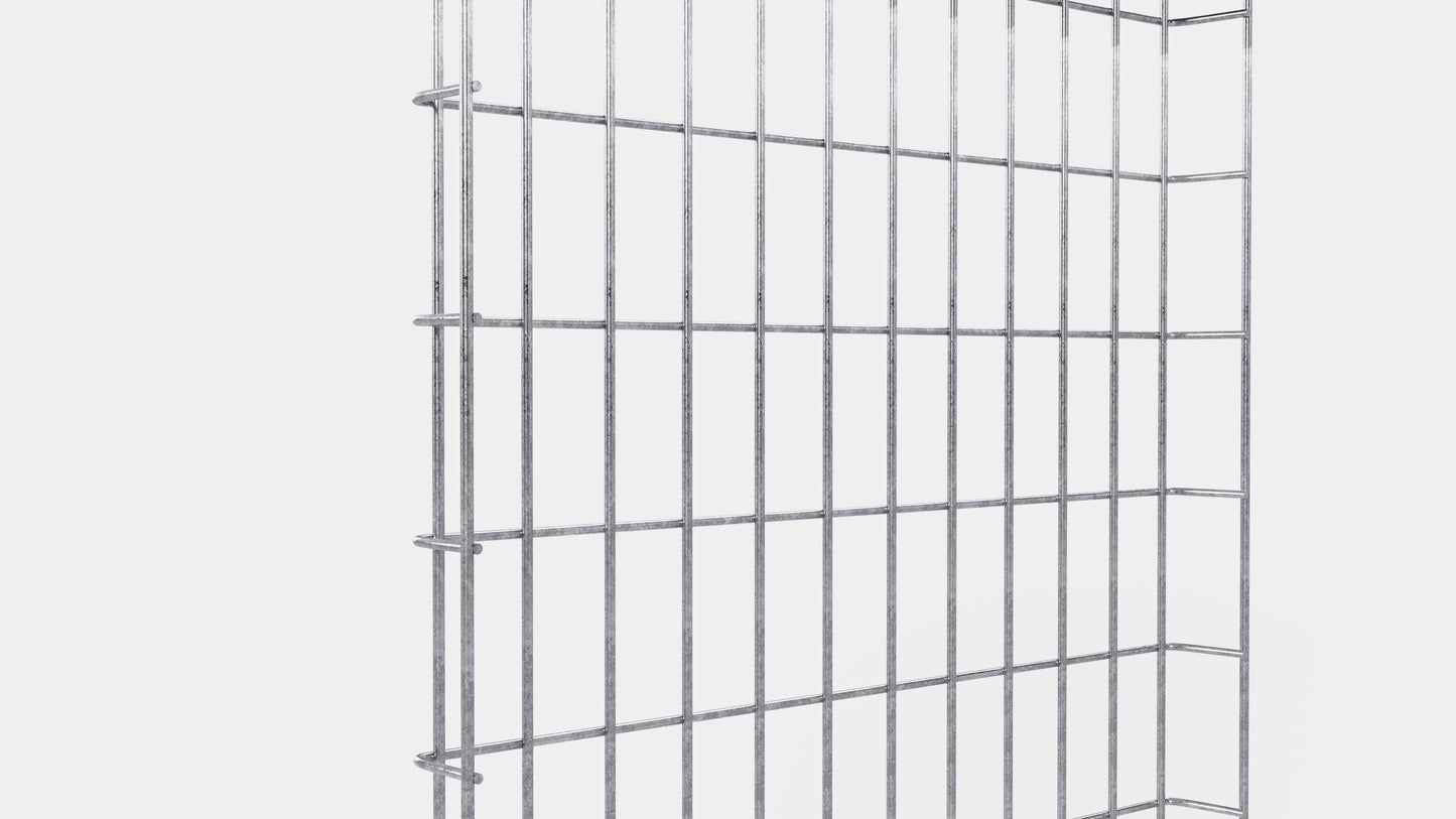 Cable duct height 110 cm, depth 5 cm, mesh size 5 x 10 cm