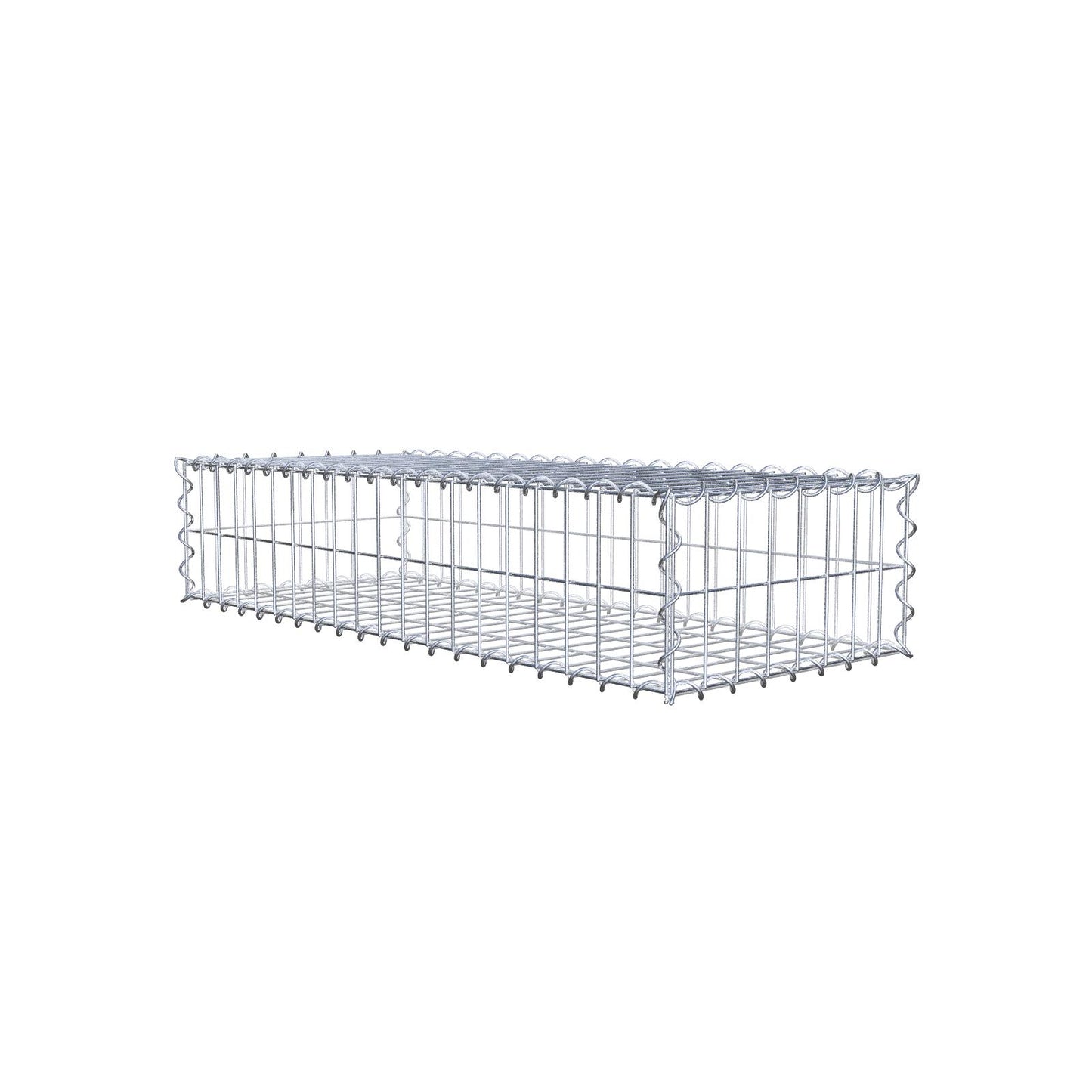 Schanskorf 100 cm x 20 cm x 40 cm (L x H x D), maaswijdte 5 cm x 10 cm, spiraalvormig