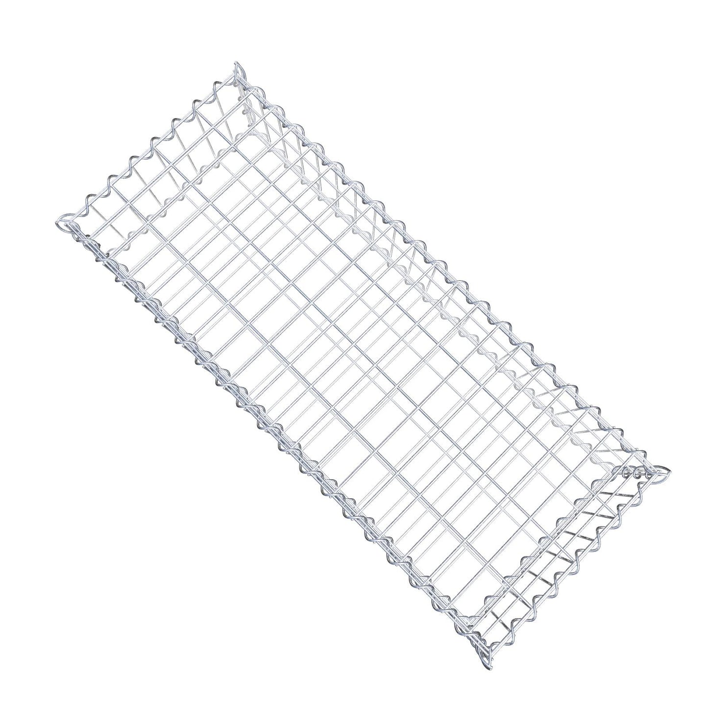 Schanskorf 100 cm x 20 cm x 40 cm (L x H x D), maaswijdte 5 cm x 10 cm, spiraalvormig