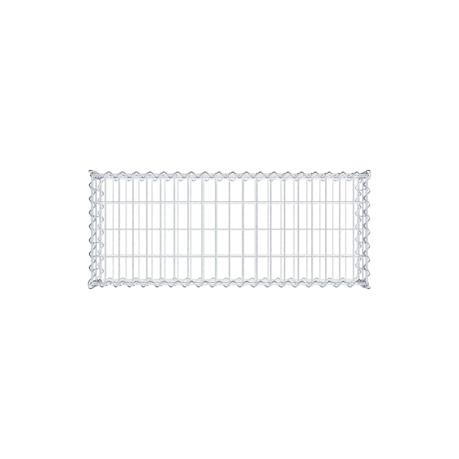 Gabion 100 cm x 20 cm x 40 cm (L x H x D), maskstorlek 5 cm x 10 cm, spiral
