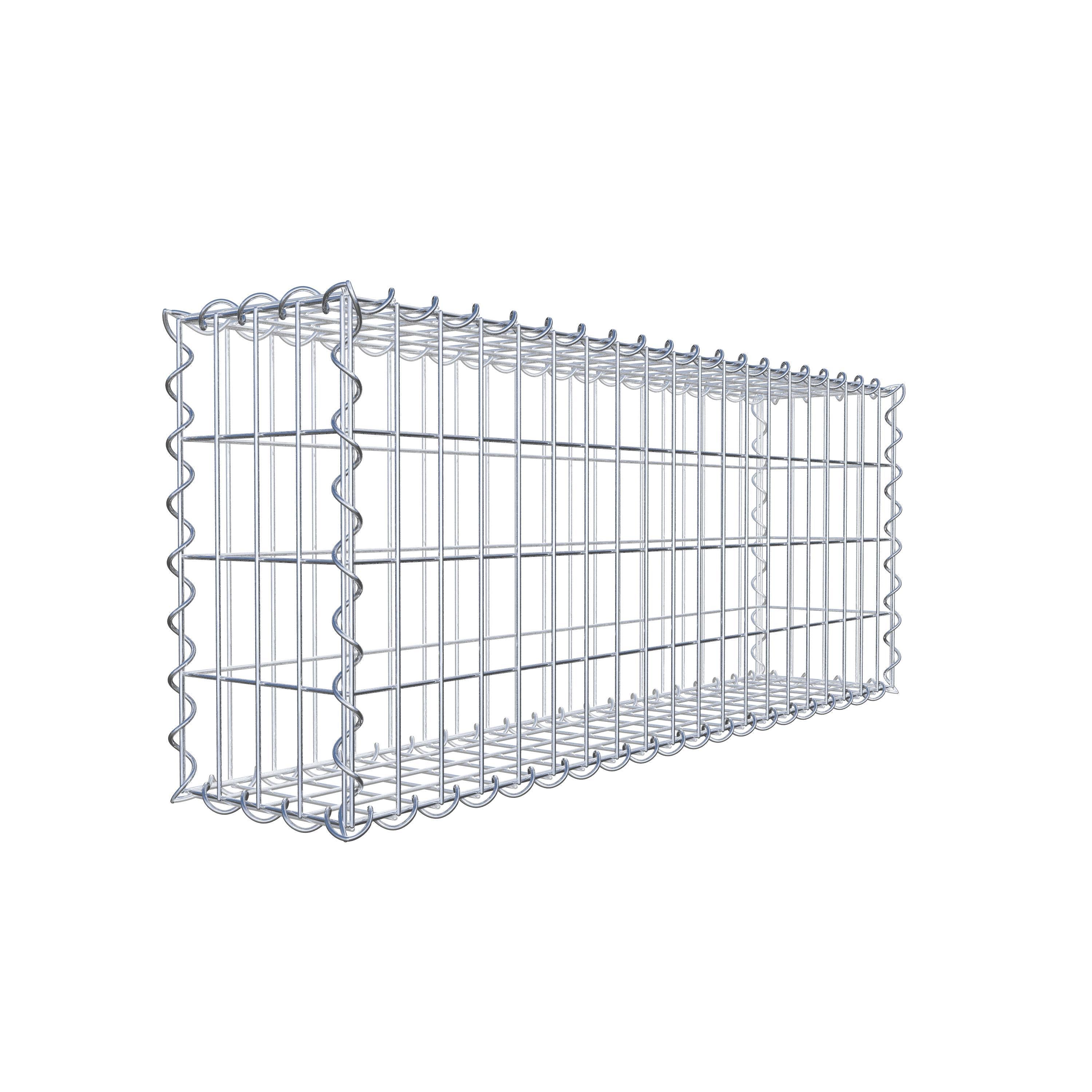 Gabion 100 cm x 40 cm x 20 cm (L x H x P), mailles 5 cm x 10 cm, spirale