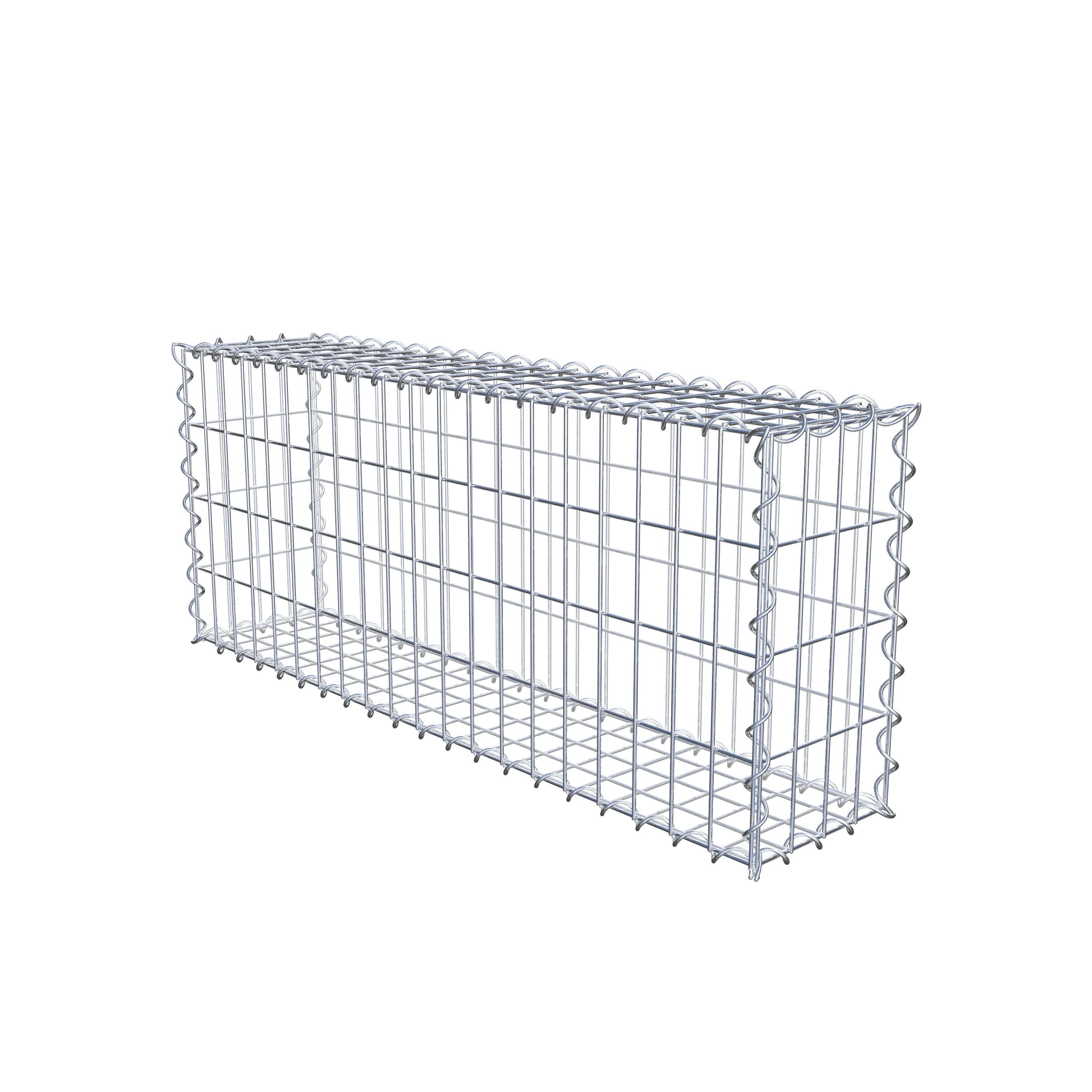 Gabion 100 cm x 40 cm x 20 cm (L x H x P), mailles 5 cm x 10 cm, spirale