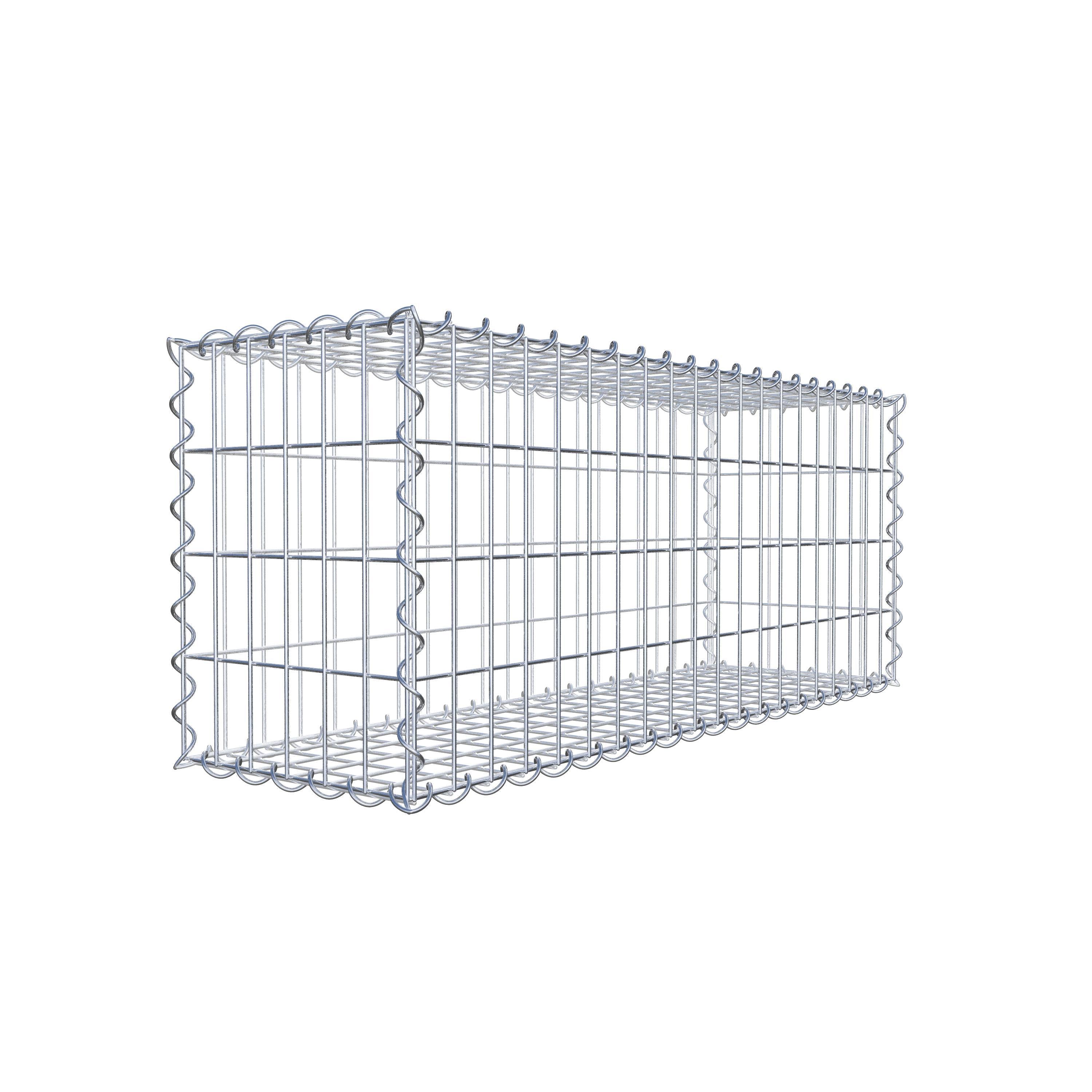 Gabion 100 cm x 40 cm x 30 cm (L x H x P), mailles 5 cm x 10 cm, spirale