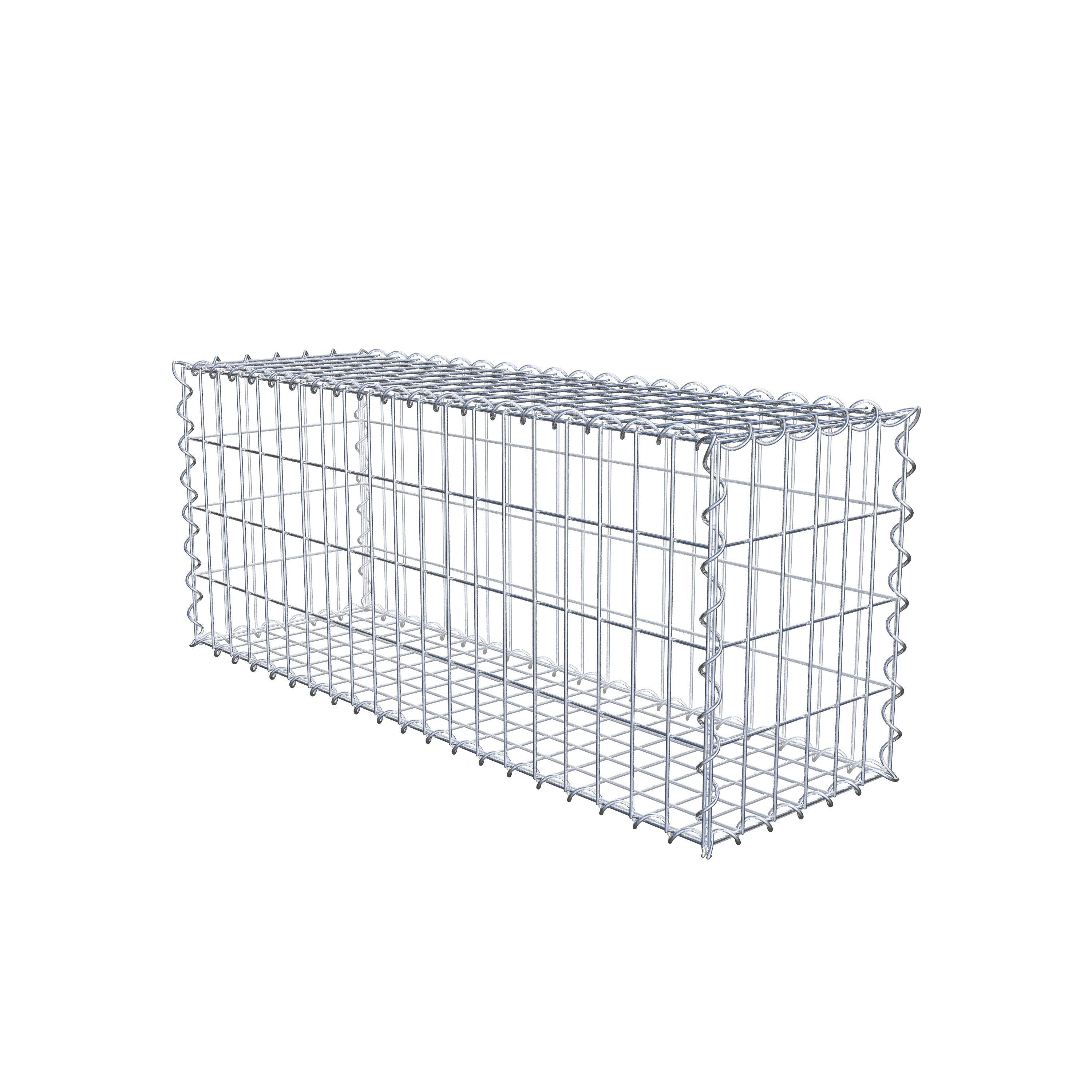 Gabion 100 cm x 40 cm x 30 cm (L x H x P), mailles 5 cm x 10 cm, spirale