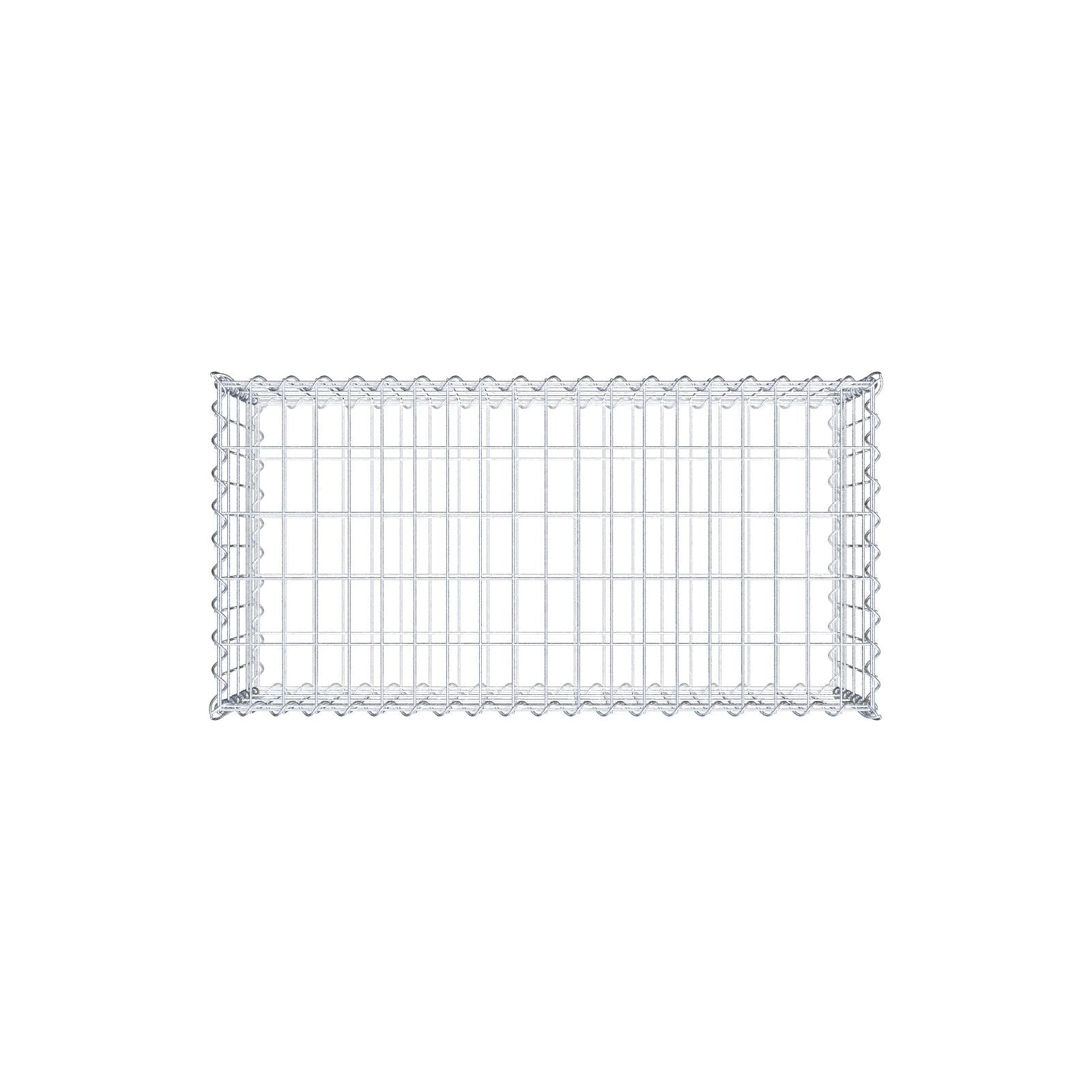 Gabion 100 cm x 40 cm x 50 cm (L x H x D), maskestørrelse 5 cm x 10 cm, spiral