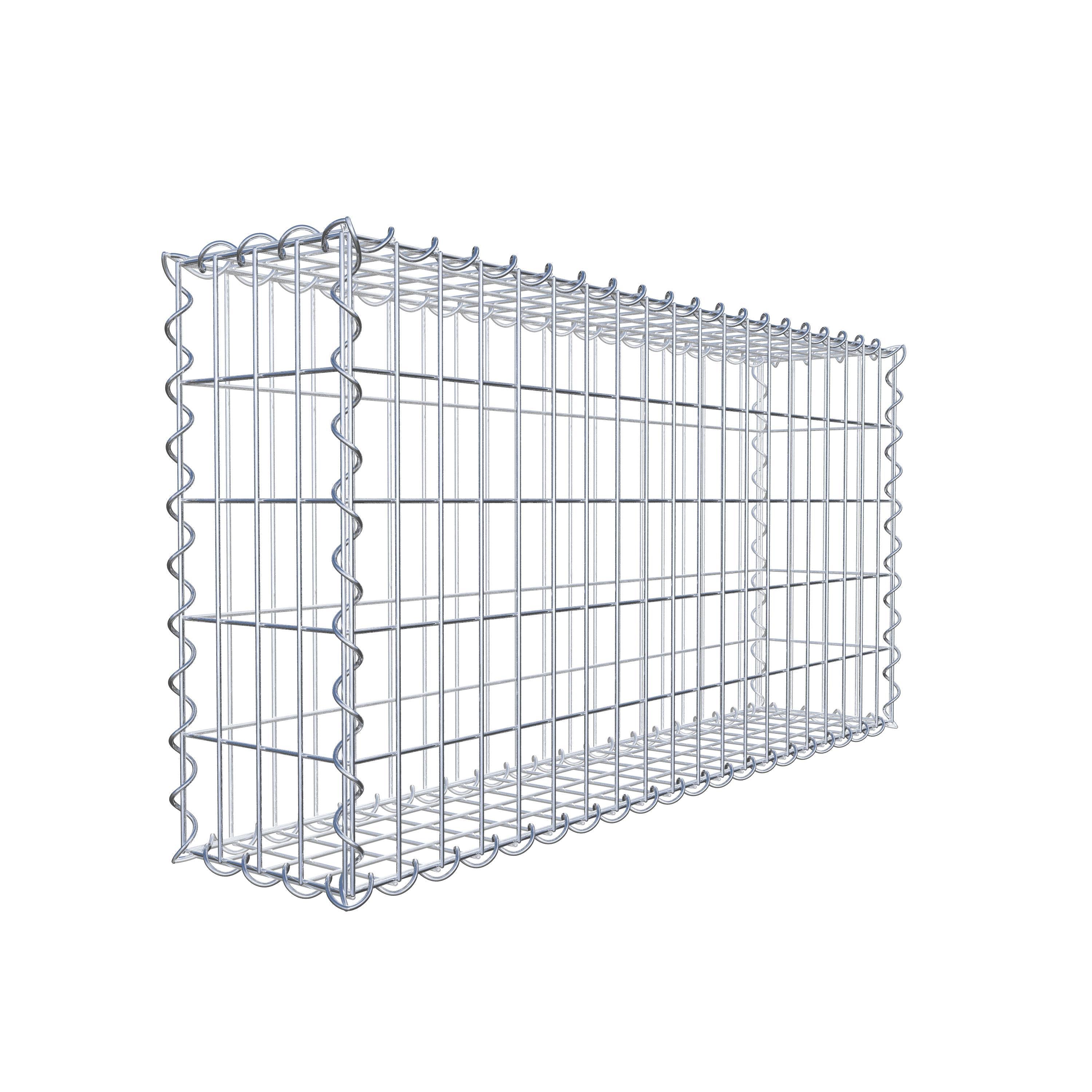 Gabion 100 cm x 50 cm x 20 cm (L x H x P), mailles 5 cm x 10 cm, spirale