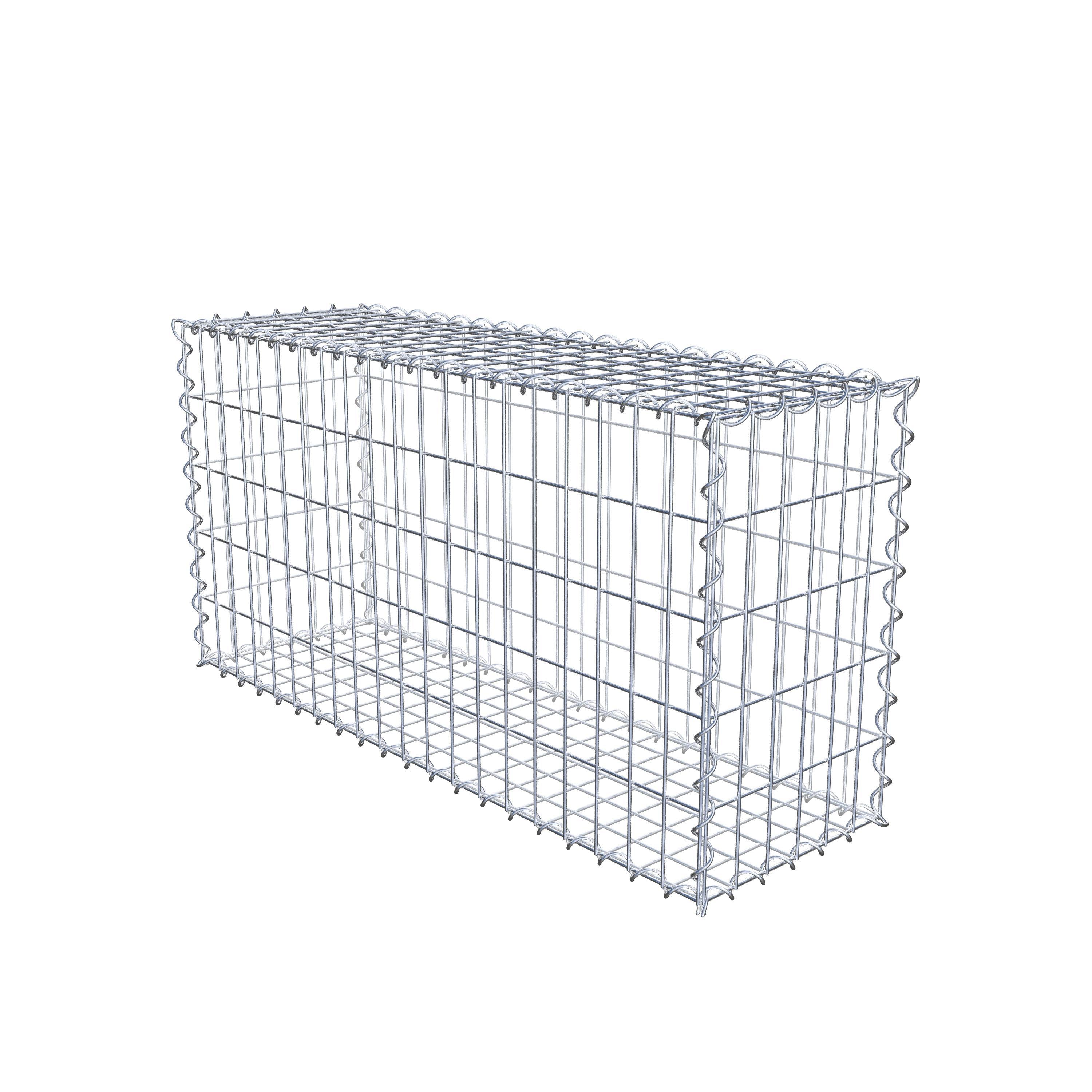 Gabion 100 cm x 50 cm x 30 cm (L x H x P), mailles 5 cm x 10 cm, spirale