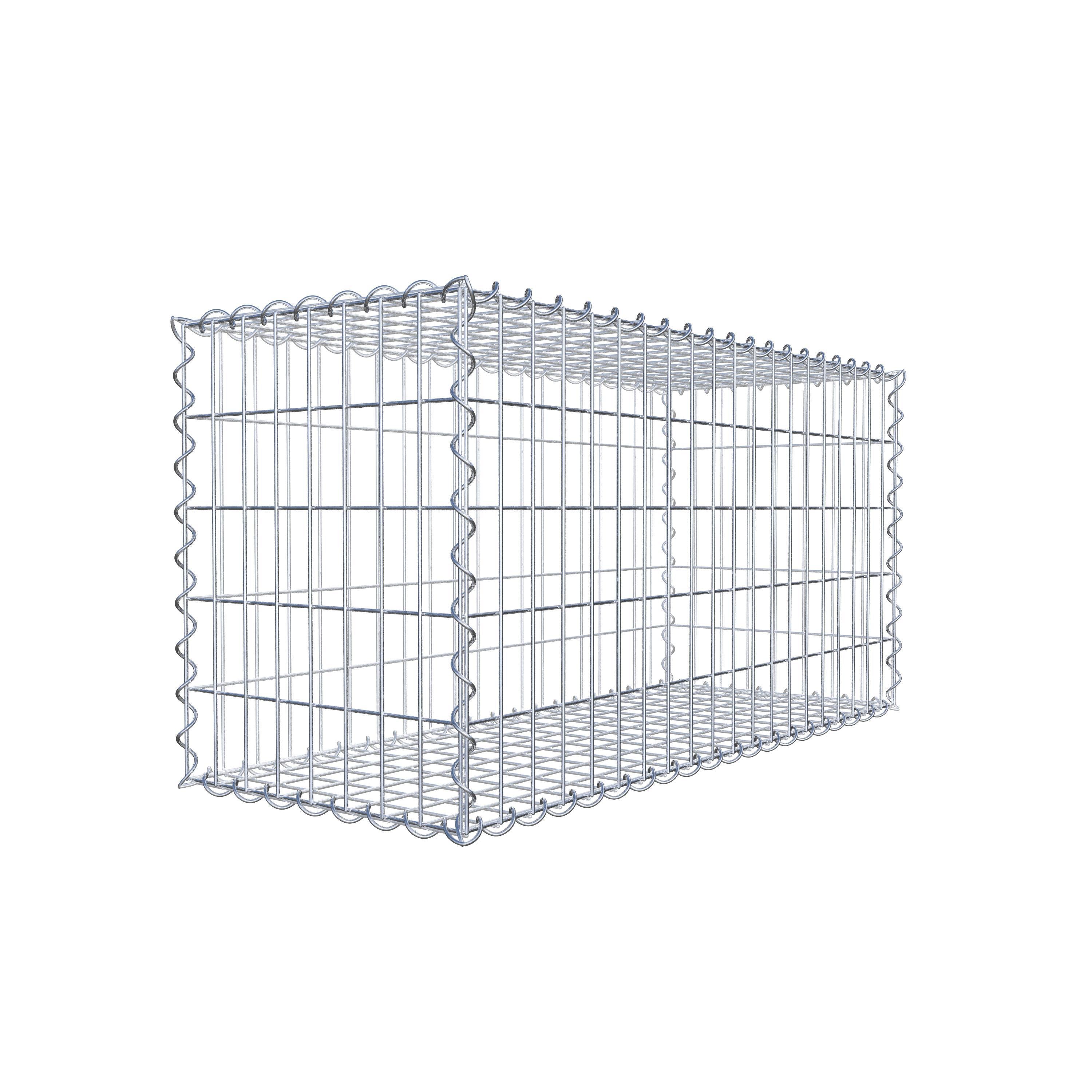 Gabion 100 cm x 50 cm x 40 cm (L x H x P), mailles 5 cm x 10 cm, spirale