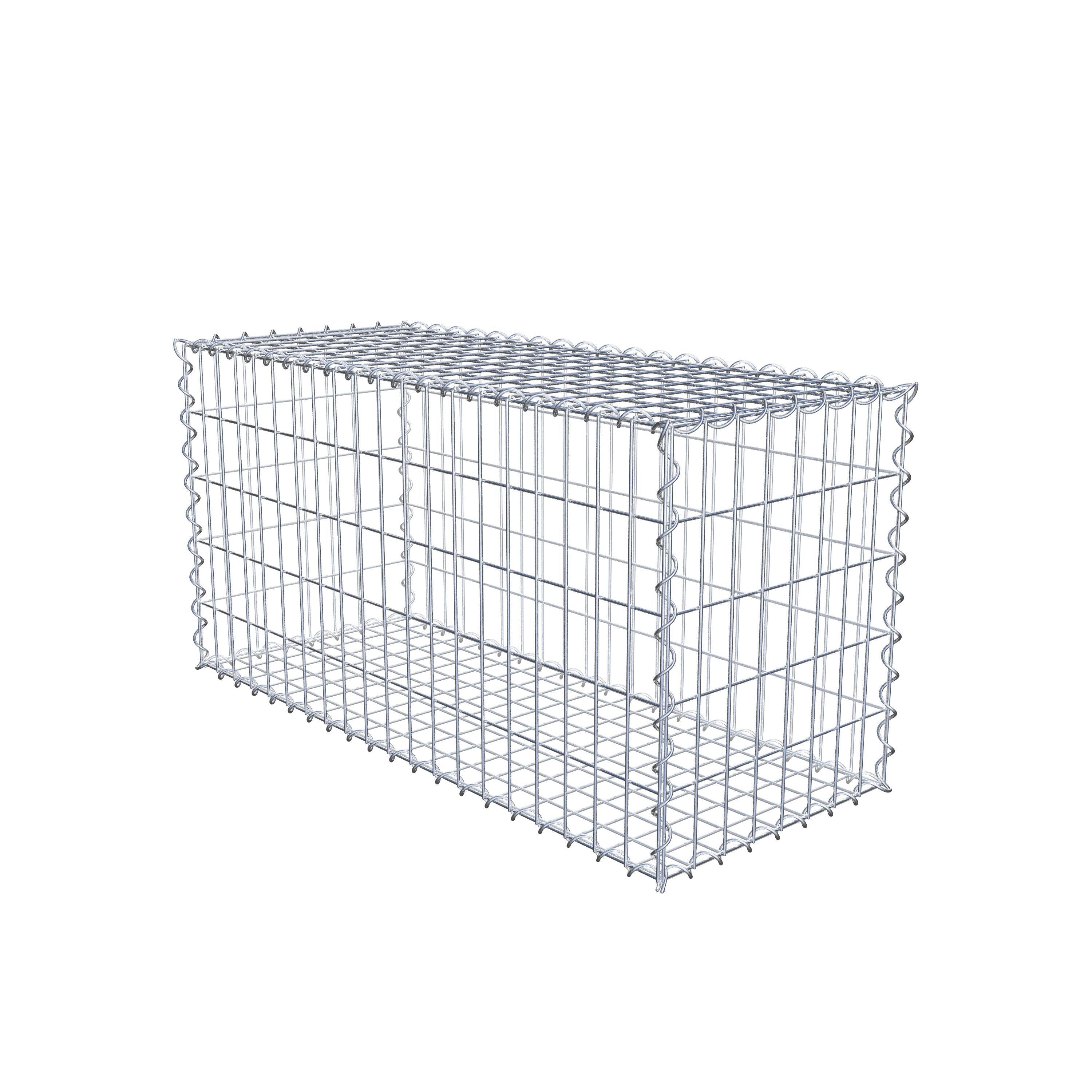 Gabion 100 cm x 50 cm x 40 cm (L x H x P), mailles 5 cm x 10 cm, spirale