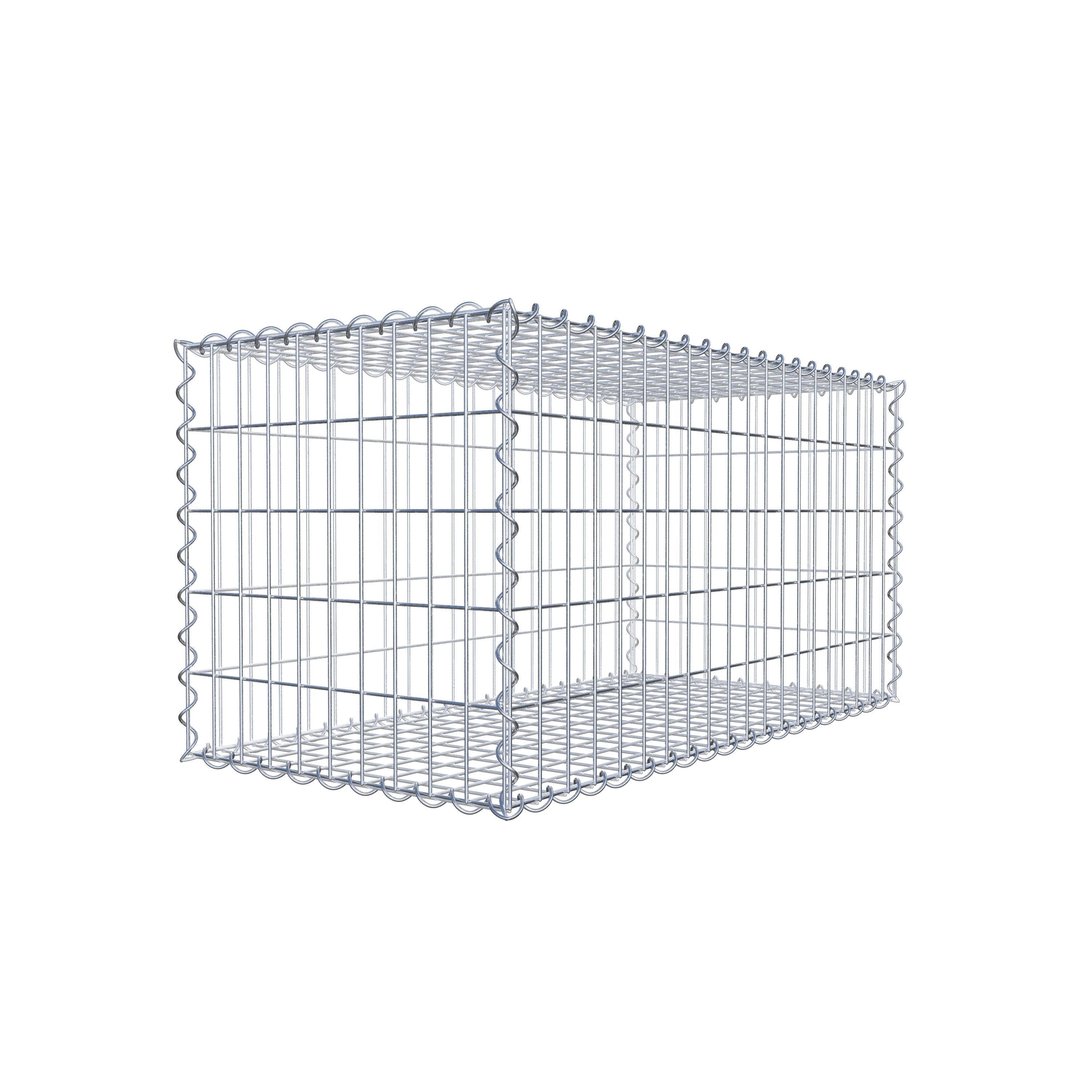 Gabion 100 cm x 50 cm x 50 cm (L x H x P), mailles 5 cm x 10 cm, spirale