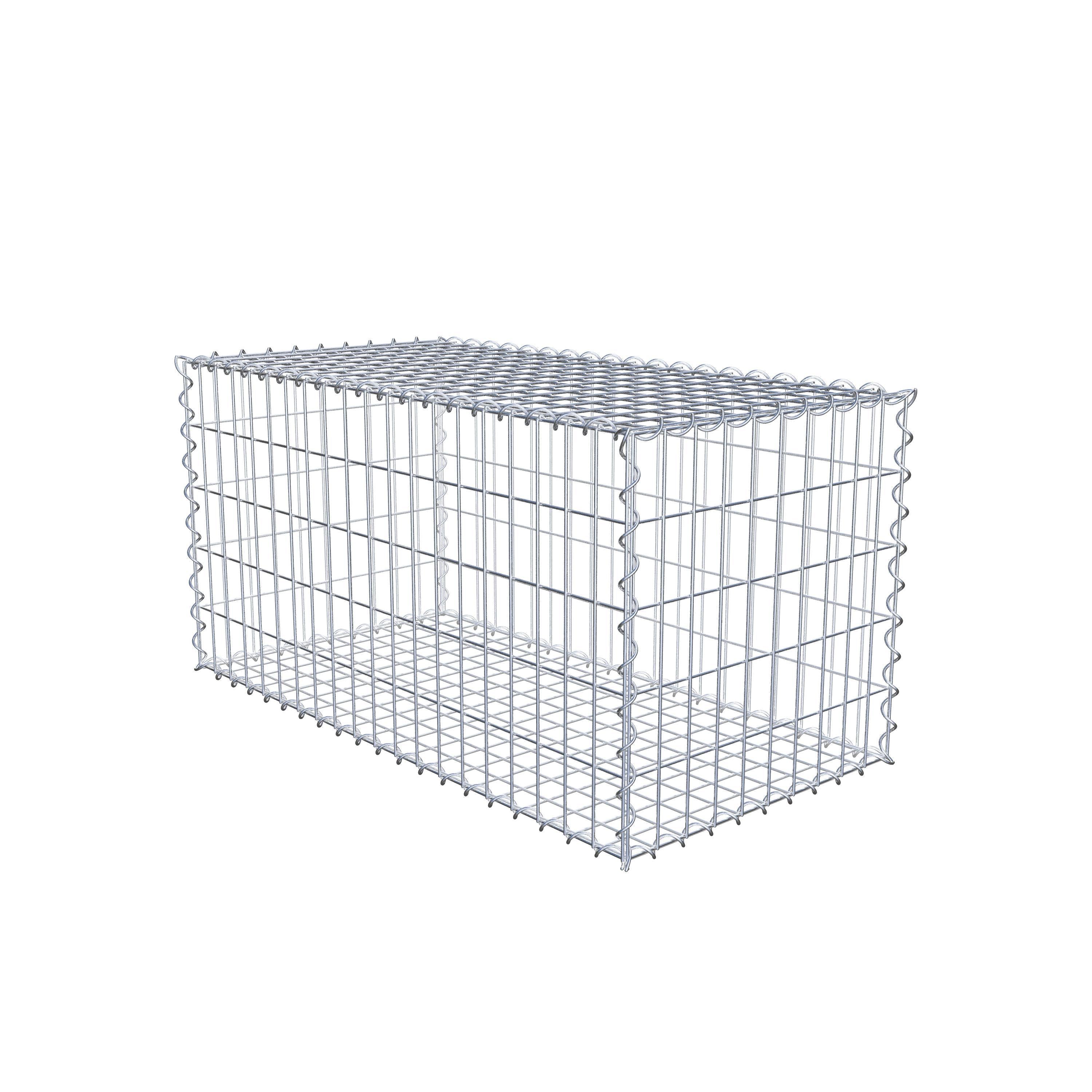 Gabion 100 cm x 50 cm x 50 cm (L x H x P), mailles 5 cm x 10 cm, spirale