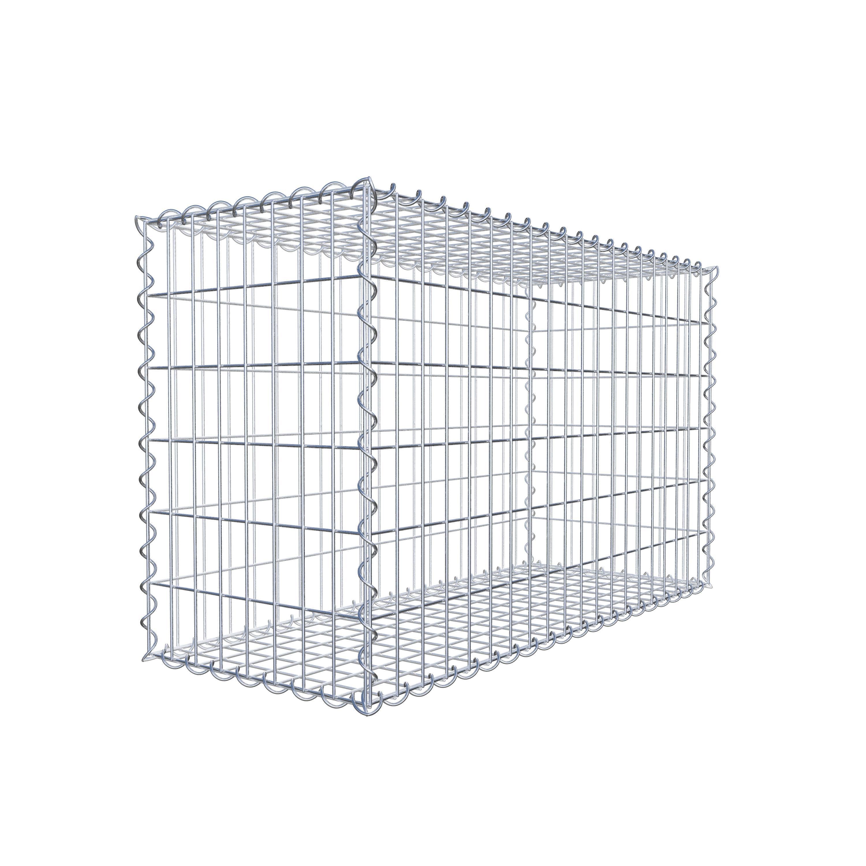 Gabion 100 cm x 60 cm x 40 cm (L x H x D), mesh size 5 cm x 10 cm, spiral