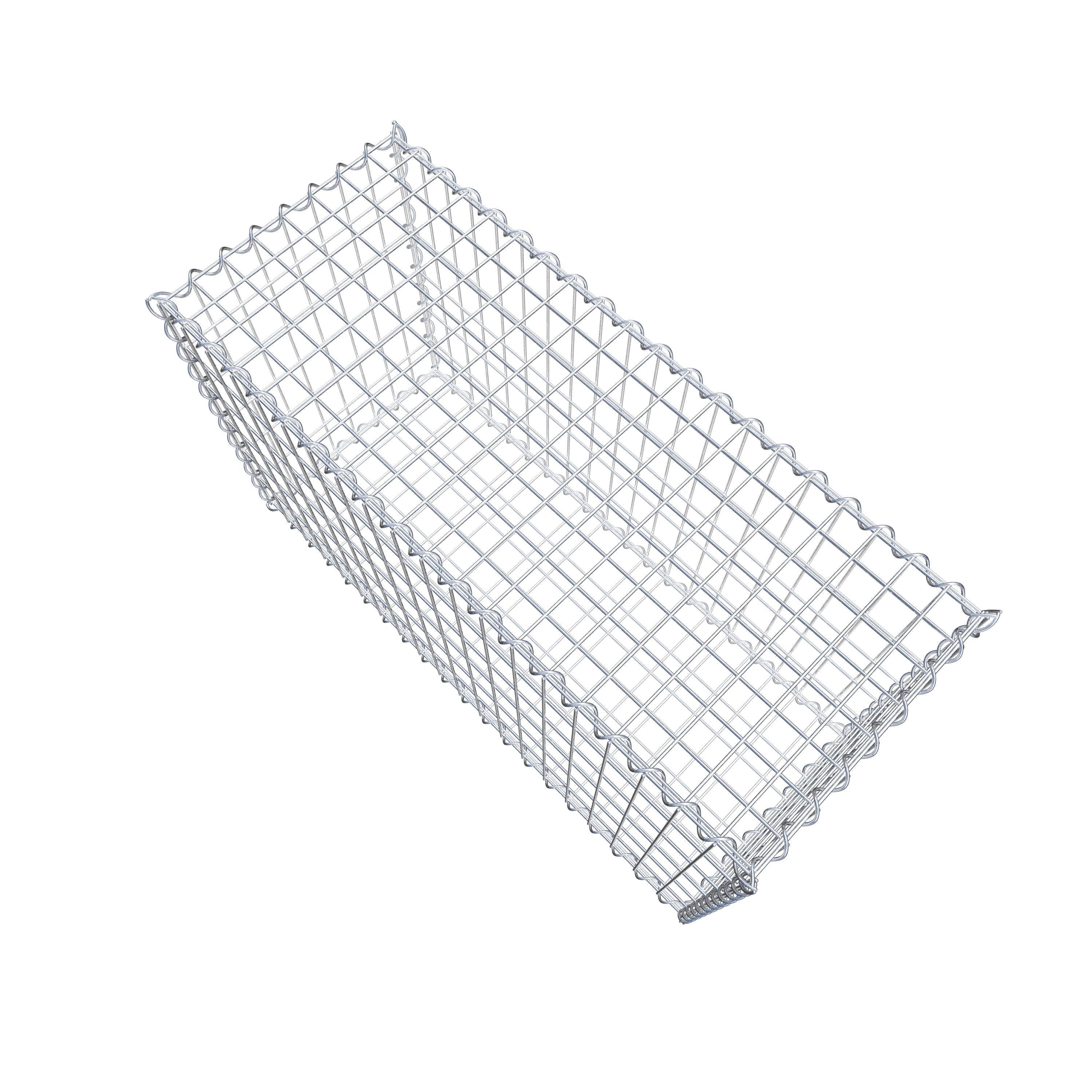 Gabion 100 cm x 60 cm x 40 cm (L x H x D), maskestørrelse 5 cm x 10 cm, spiral