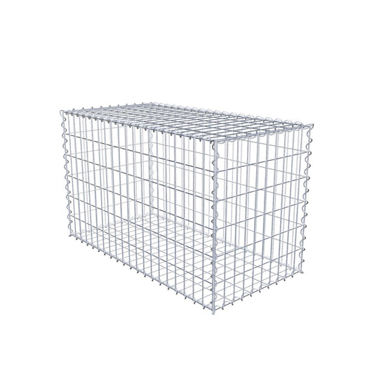 Gabion 100 cm x 60 cm x 50 cm (L x H x D), mesh size 5 cm x 10 cm, spiral
