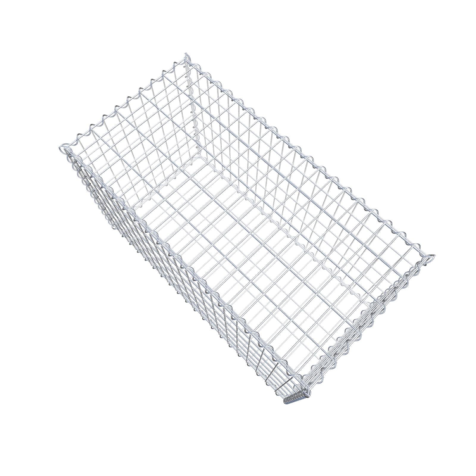 Gavión 100 cm x 60 cm x 50 cm (L x A x P), luz de malla 5 cm x 10 cm, en espiral