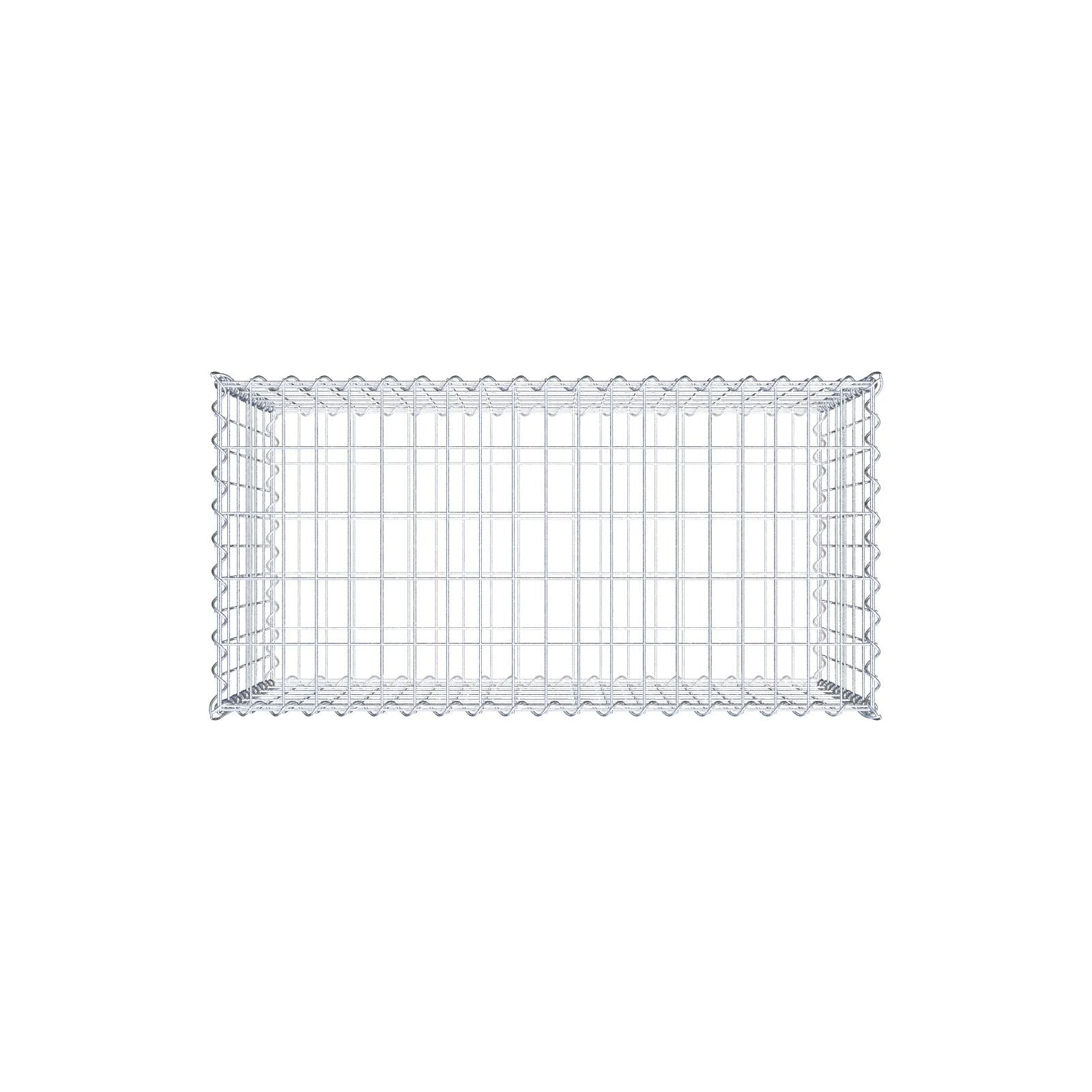 Gavión 100 cm x 60 cm x 50 cm (L x A x P), luz de malla 5 cm x 10 cm, en espiral