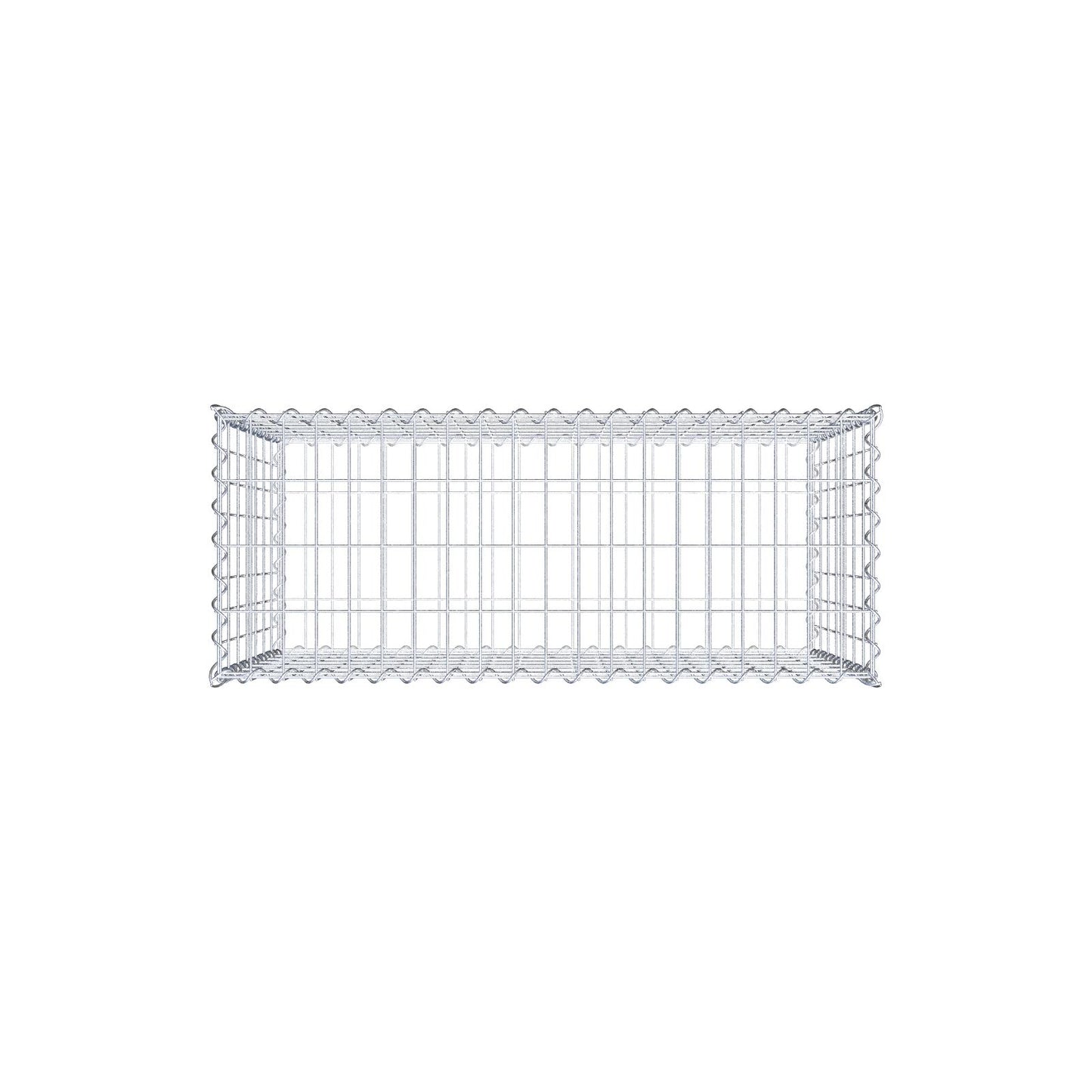 Gabion 100 cm x 70 cm x 40 cm (L x H x D), maskestørrelse 5 cm x 10 cm, spiral