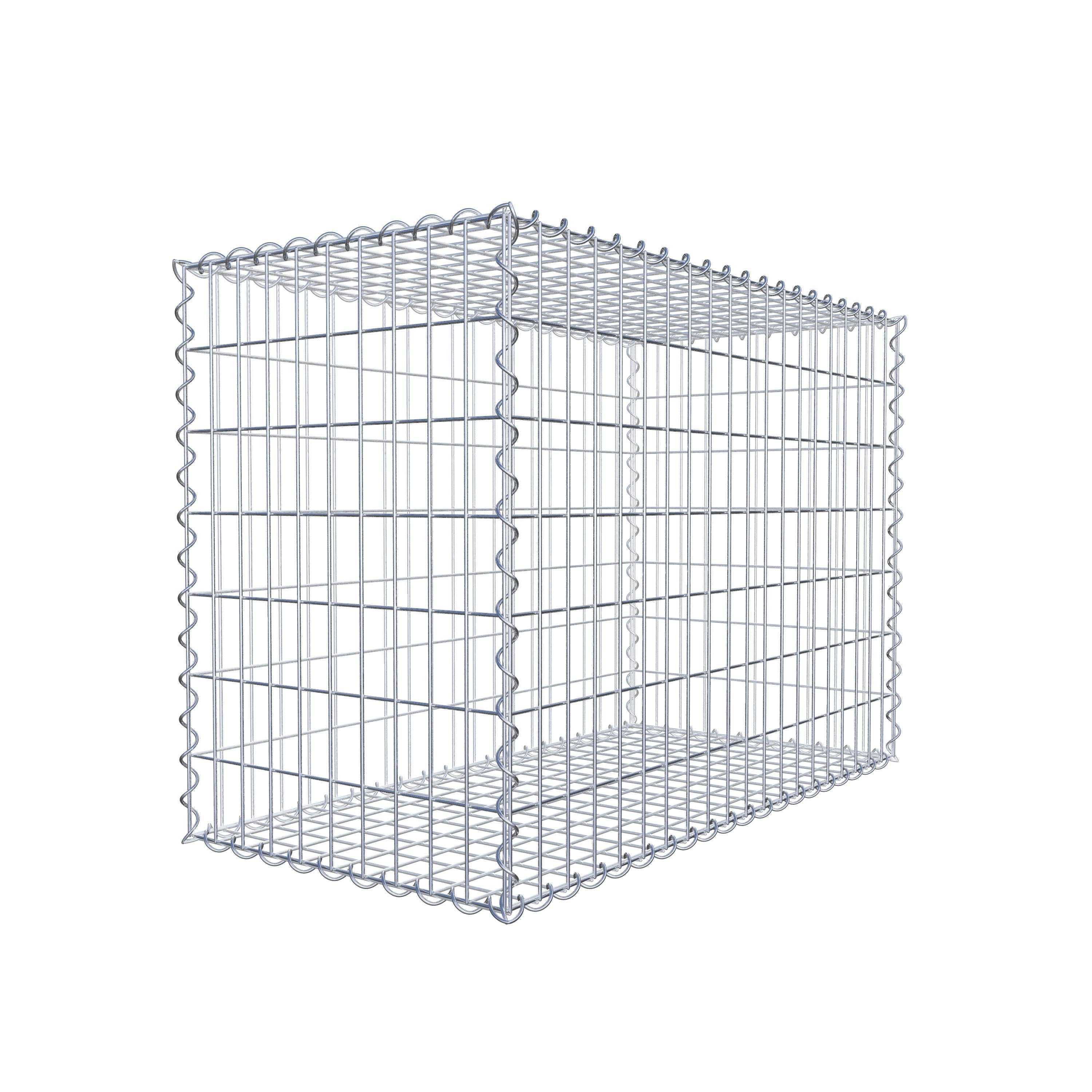 Gabion 100 cm x 70 cm x 50 cm (L x H x D), maskestørrelse 5 cm x 10 cm, spiral