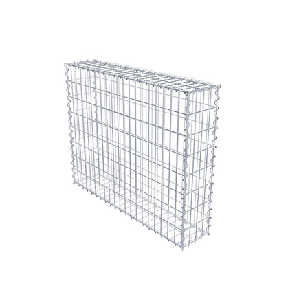 Gabione 100 cm x 80 cm x 20 cm (L x H x T), Maschenweite 5 cm x 10 cm, Spirale