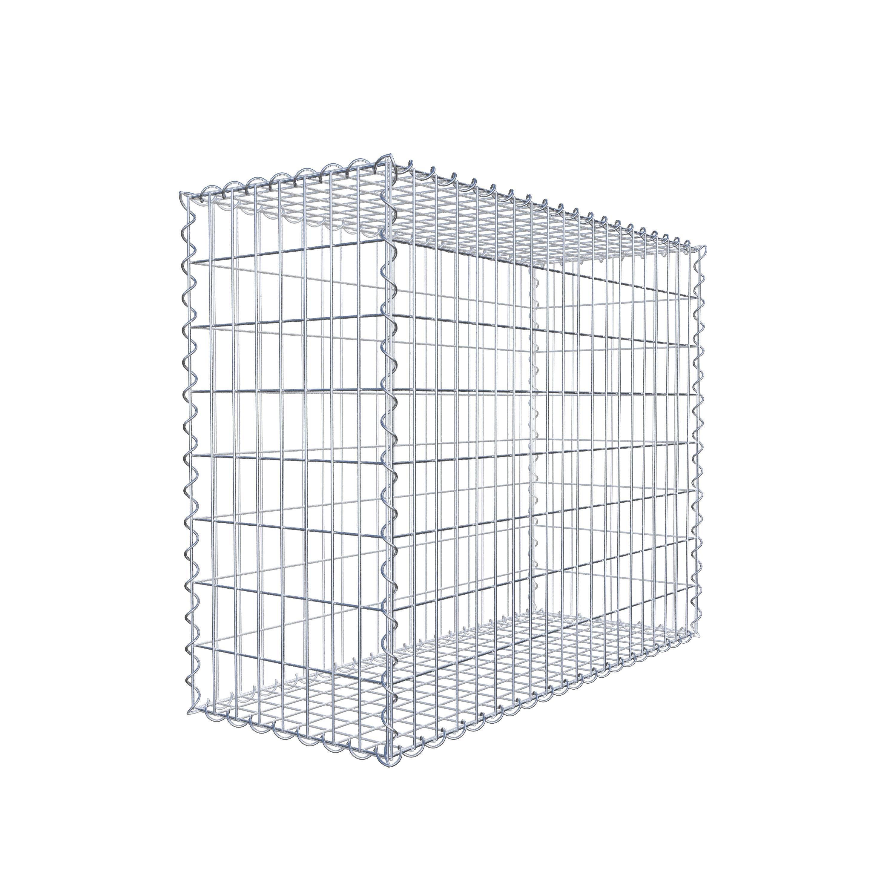 Gabion 100 cm x 80 cm x 40 cm (L x H x P), mailles 5 cm x 10 cm, spirale