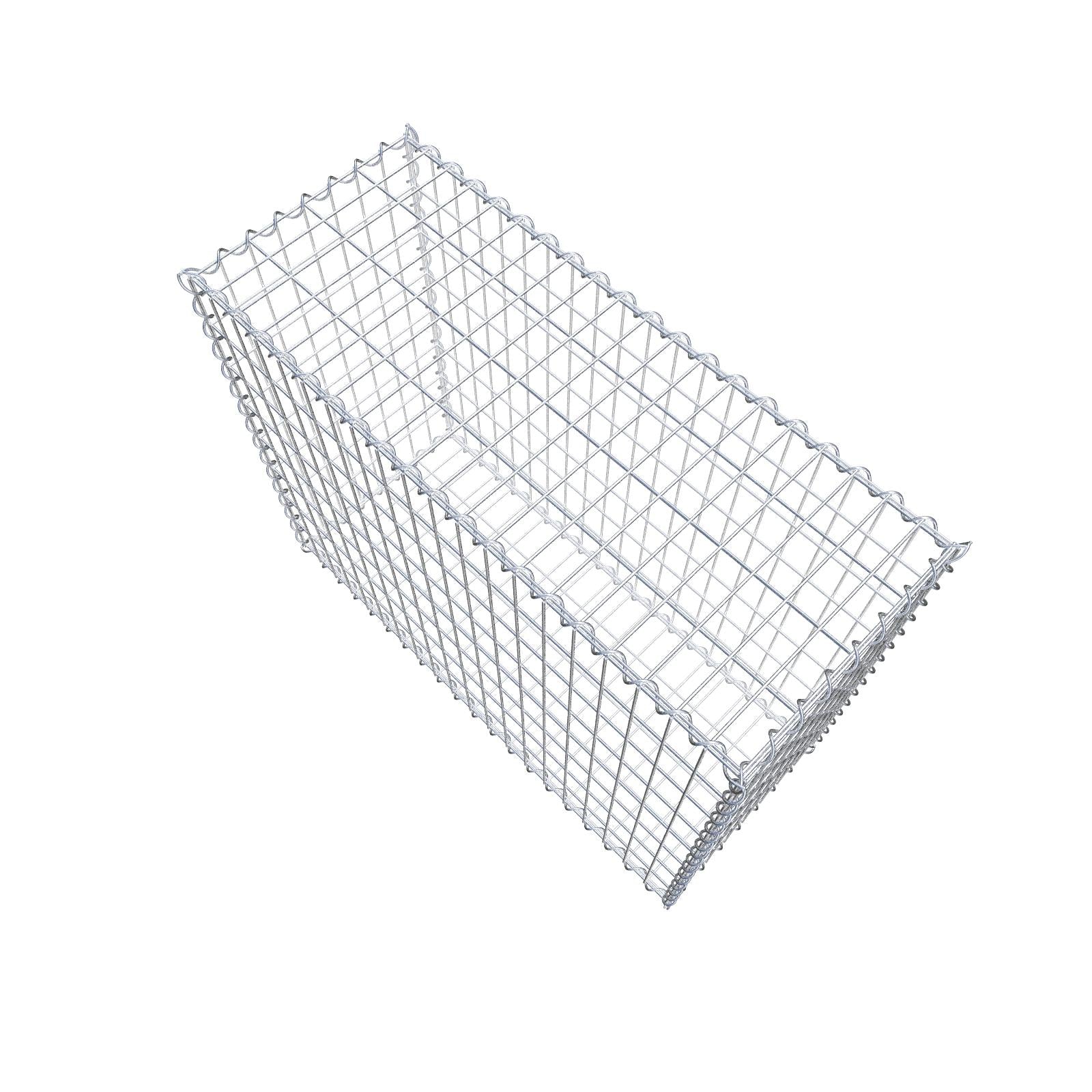 Gabione 100 cm x 80 cm x 40 cm (L x H x T), Maschenweite 5 cm x 10 cm, Spirale