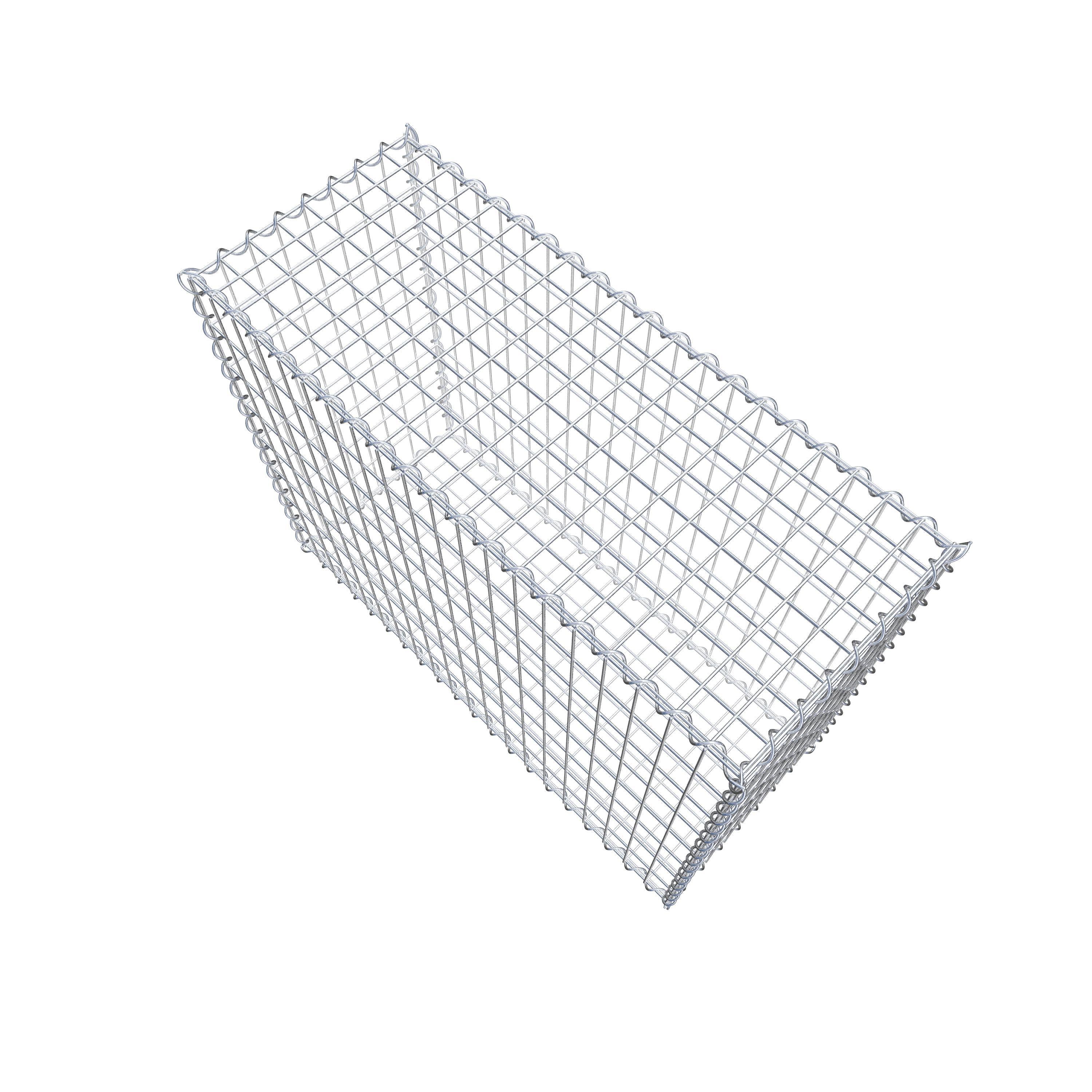 Gabion 100 cm x 80 cm x 40 cm (L x H x D), maskestørrelse 5 cm x 10 cm, spiral