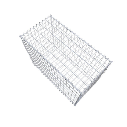 Gabion 100 cm x 80 cm x 50 cm (L x H x D), maskestørrelse 5 cm x 10 cm, spiral