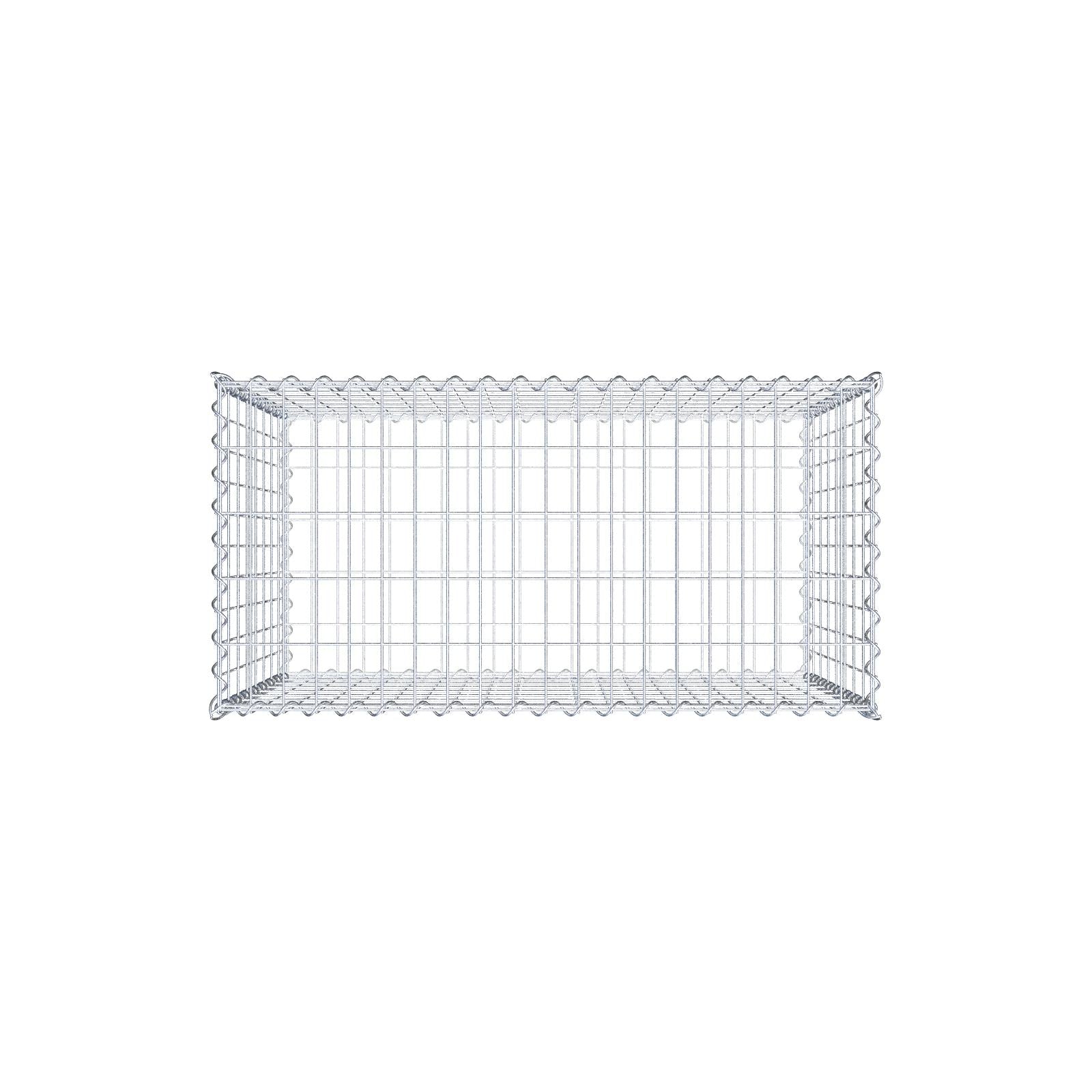 Gabion 100 cm x 80 cm x 50 cm (L x H x D), mesh size 5 cm x 10 cm, spiral
