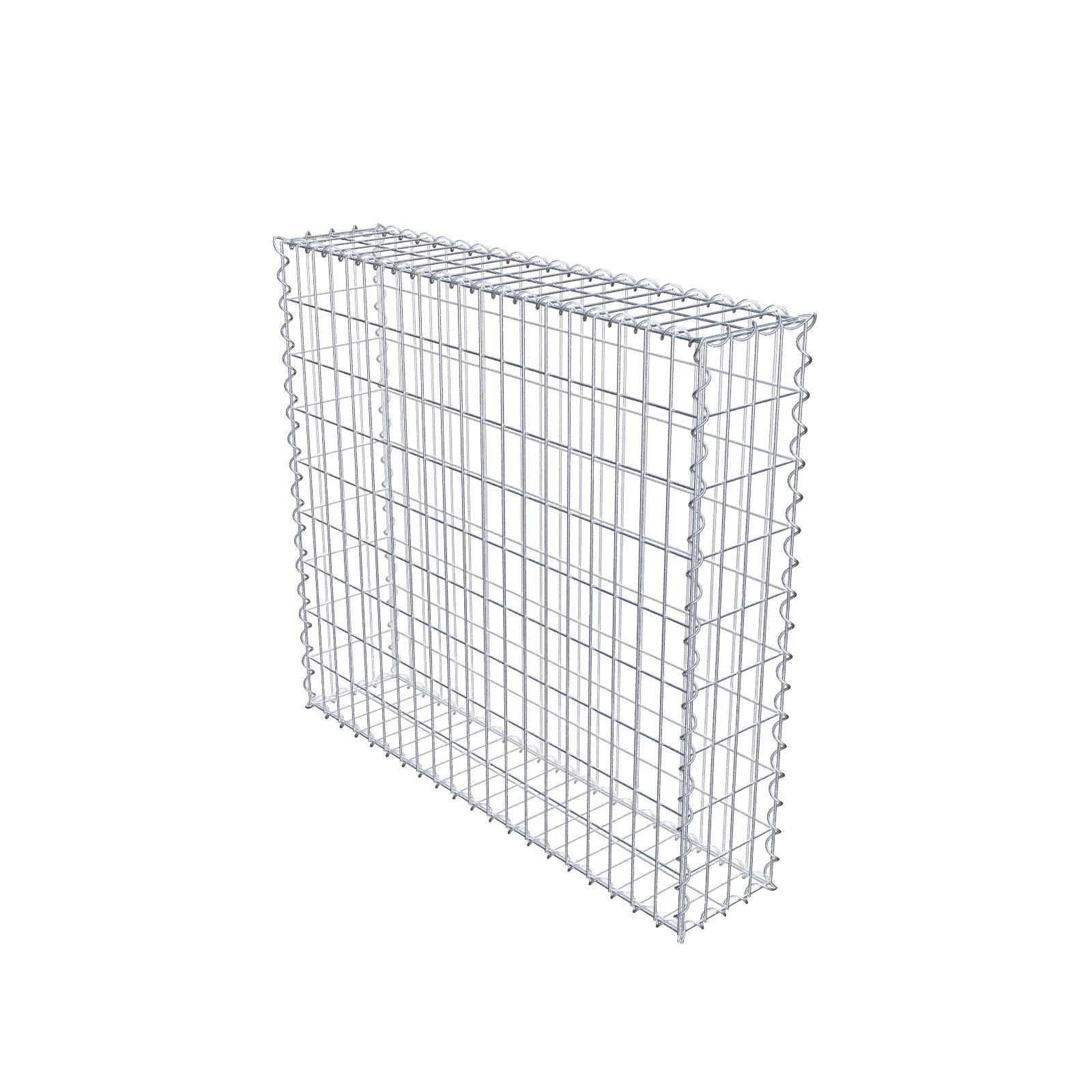 Schanskorf 100 cm x 90 cm x 20 cm (L x H x D), maaswijdte 5 cm x 10 cm, spiraalvormig