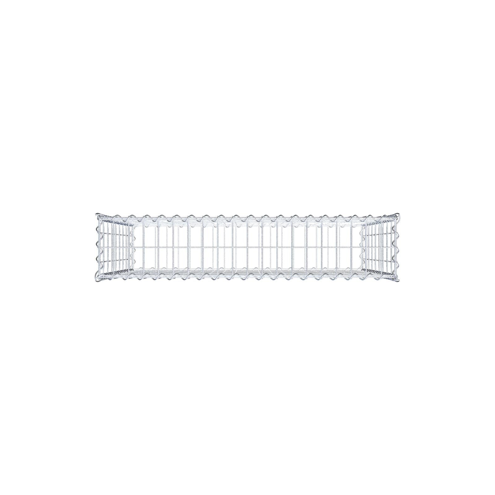 Gabbione 100 cm x 90 cm x 20 cm (L x H x P), maglia 5 cm x 10 cm, spirale
