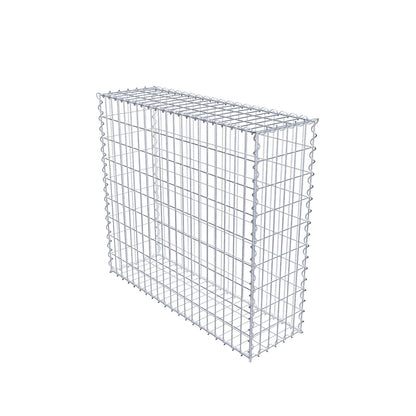 Gabbione 100 cm x 90 cm x 30 cm (L x H x P), maglia 5 cm x 10 cm, spirale