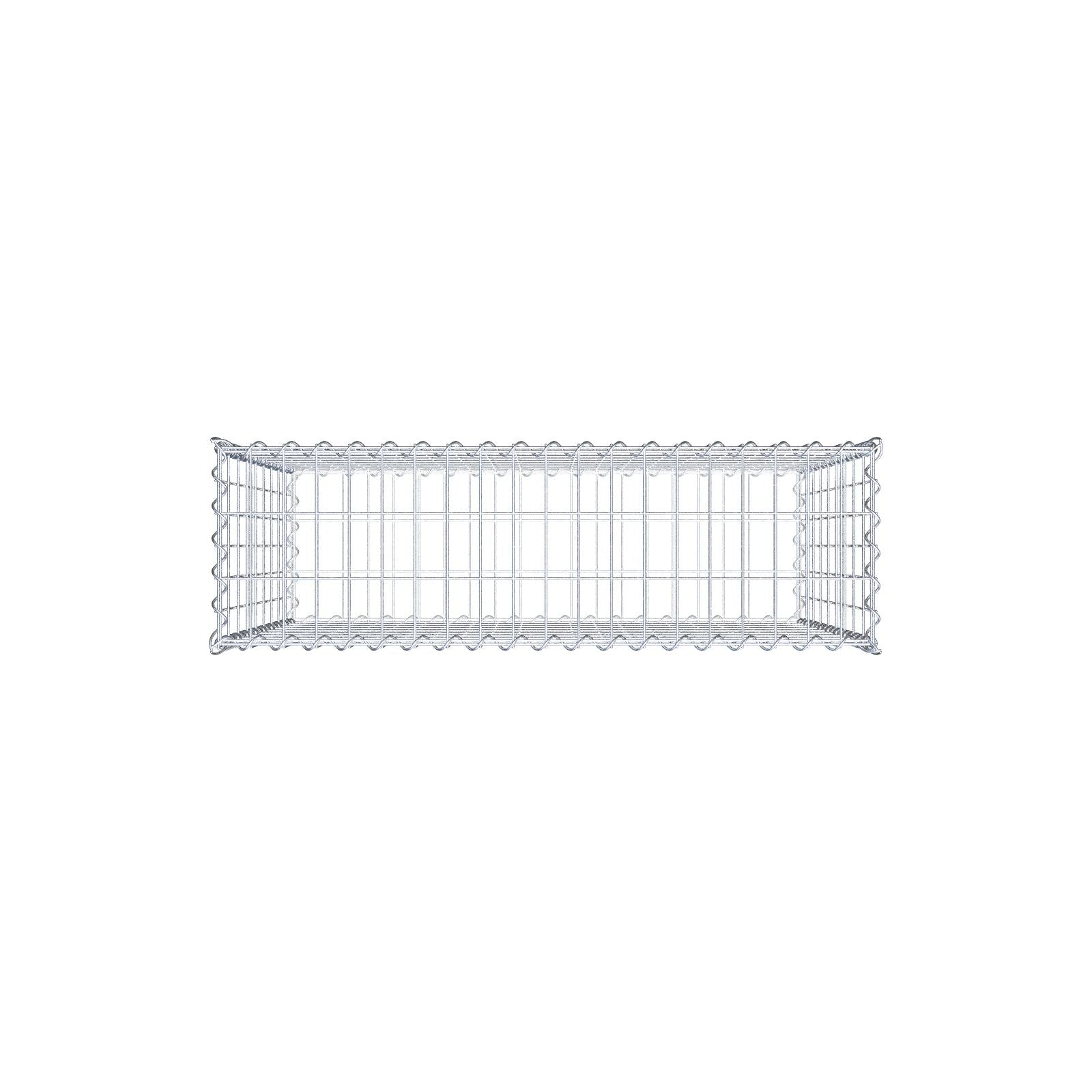 Gabion 100 cm x 90 cm x 30 cm (L x H x D), maskestørrelse 5 cm x 10 cm, spiral