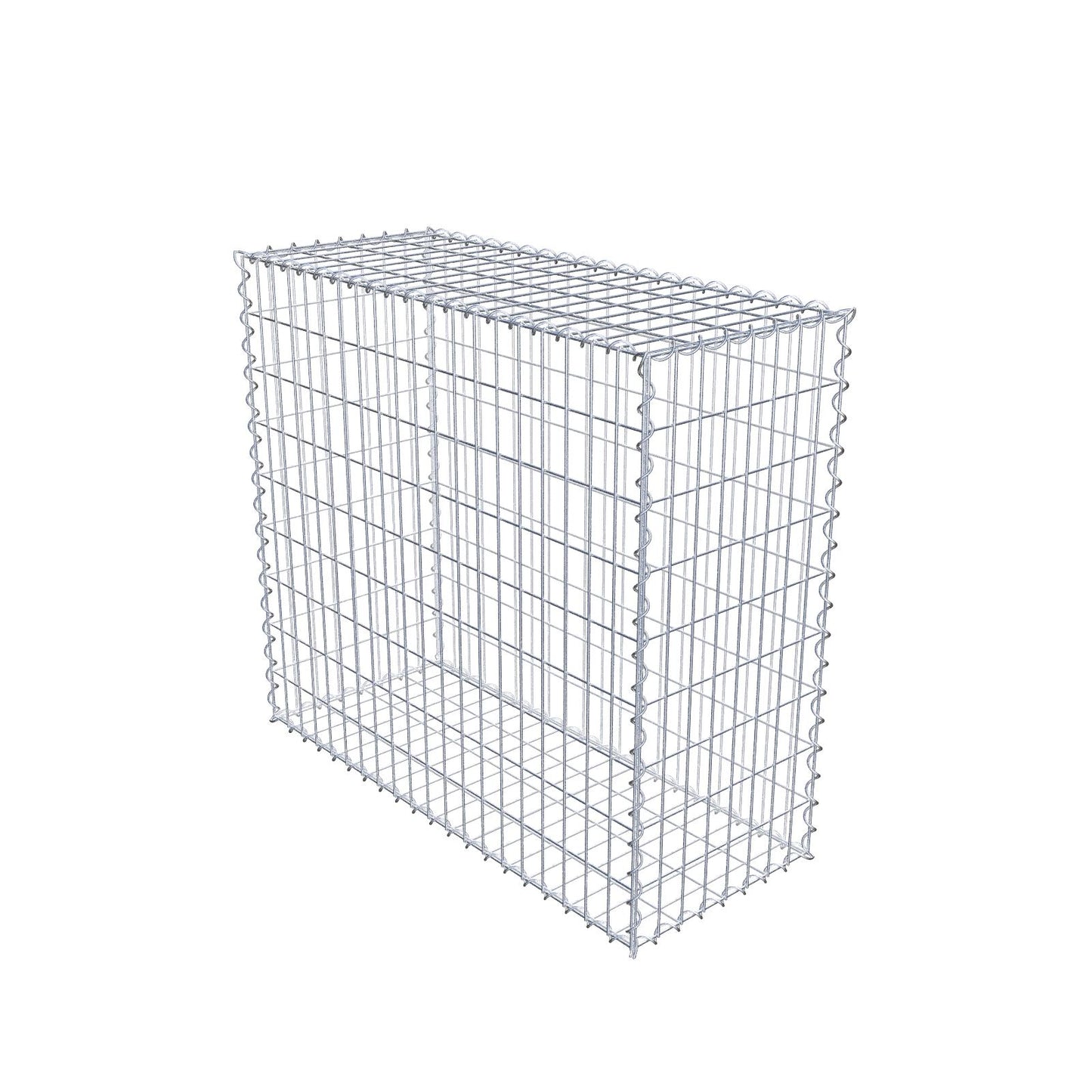 Gavión 100 cm x 90 cm x 40 cm (L x A x P), luz de malla 5 cm x 10 cm, en espiral