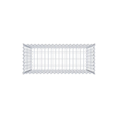 Gavión 100 cm x 90 cm x 40 cm (L x A x P), luz de malla 5 cm x 10 cm, en espiral