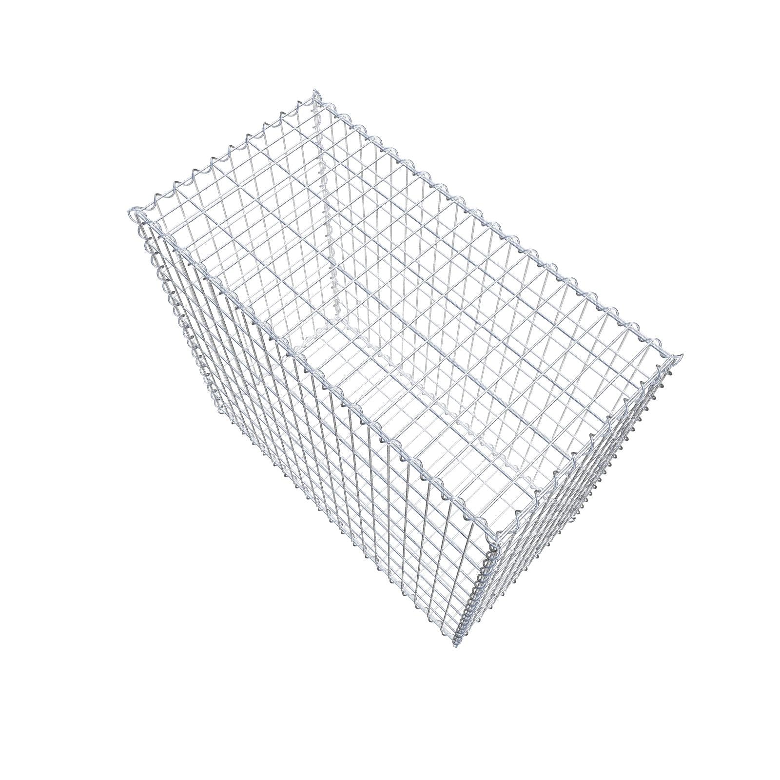Gabione 100 cm x 90 cm x 50 cm (L x H x T), Maschenweite 5 cm x 10 cm, Spirale