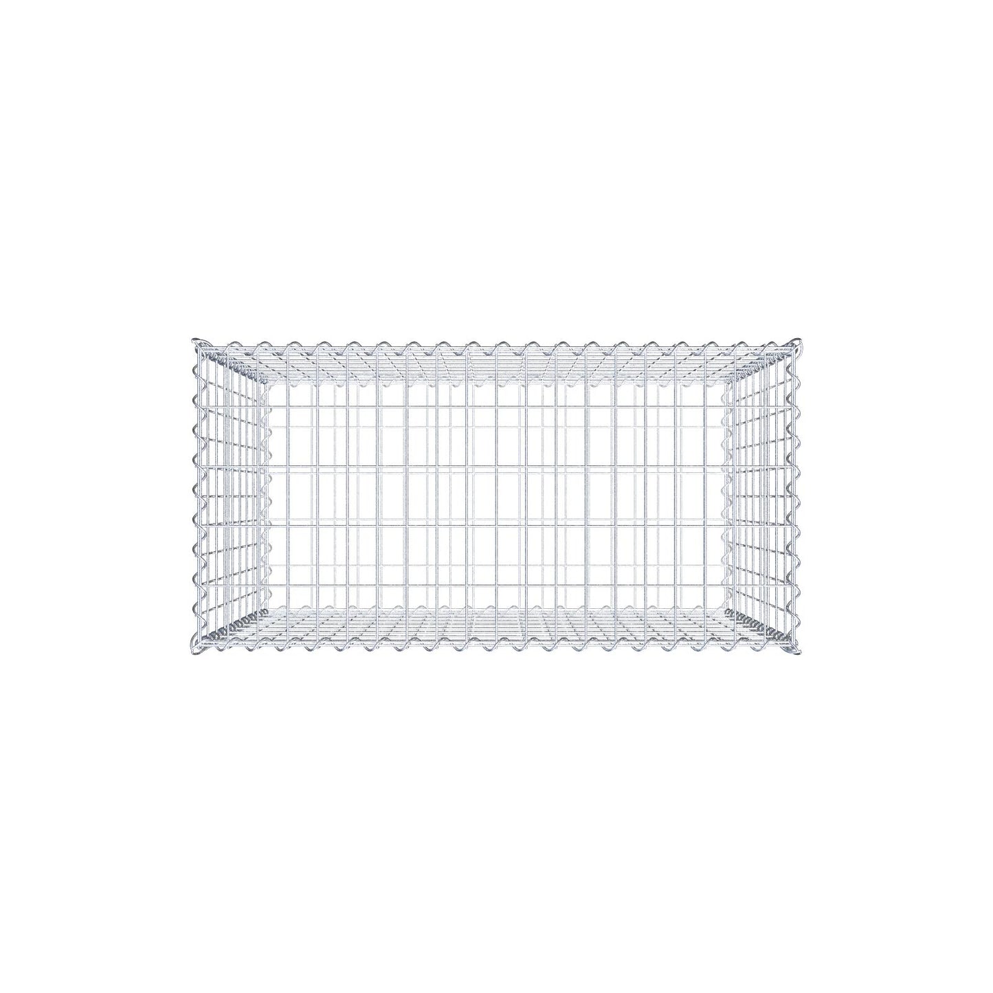 Gabion 100 cm x 90 cm x 50 cm (L x H x D), maskstorlek 5 cm x 10 cm, spiral